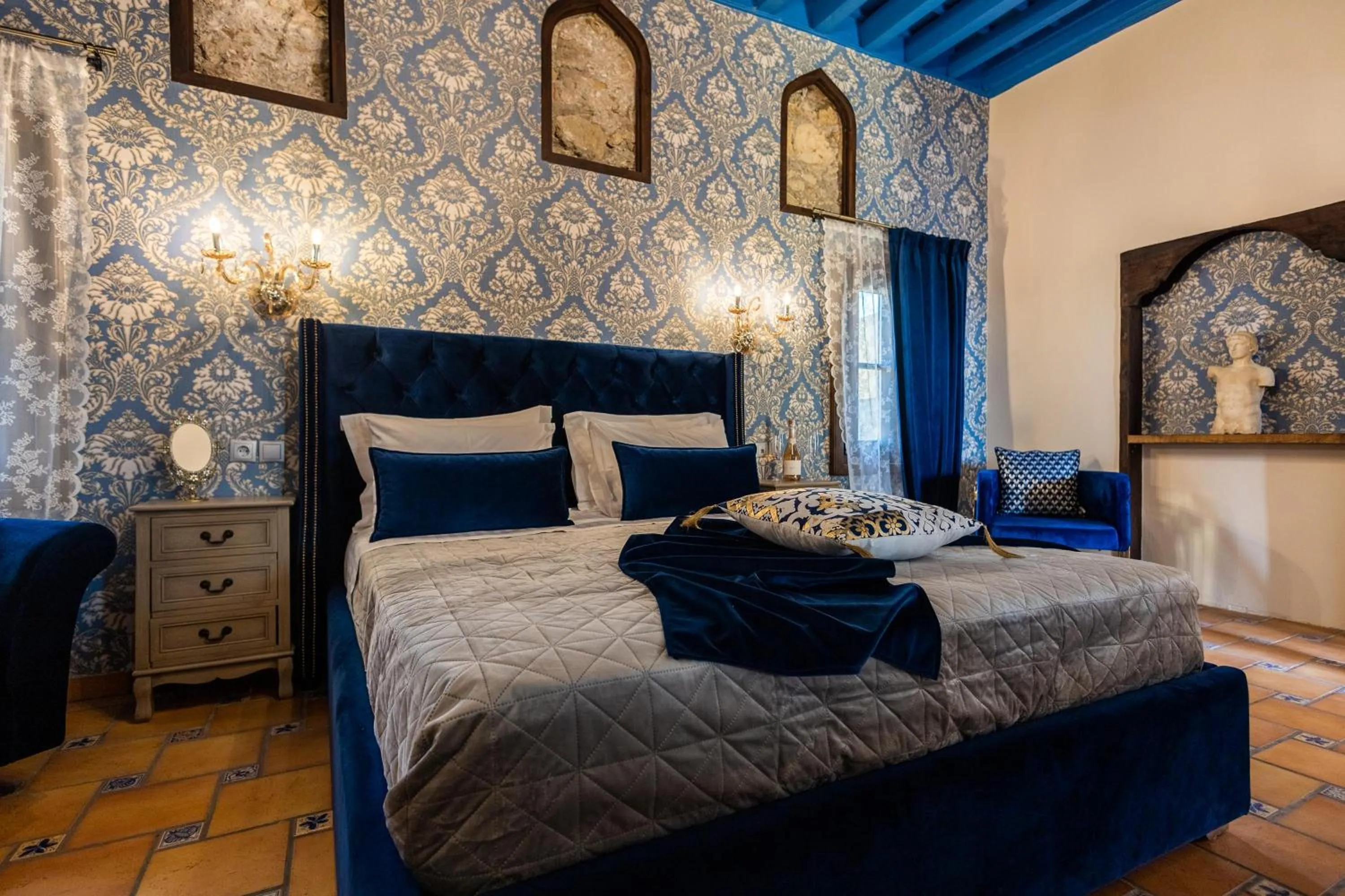 Bed in April Medieval Hotel