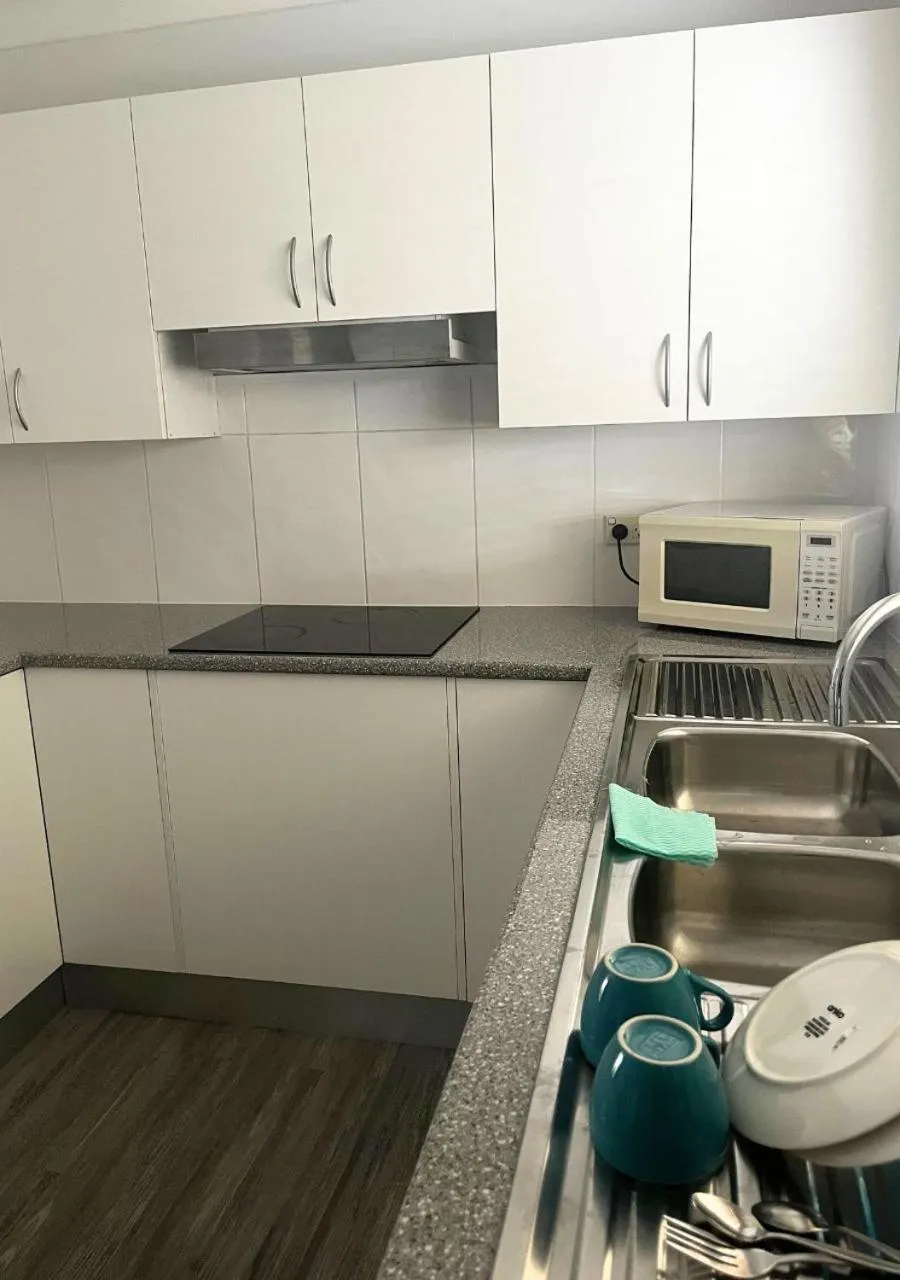 Kitchen or kitchenette in The Oaks Hotel Motel