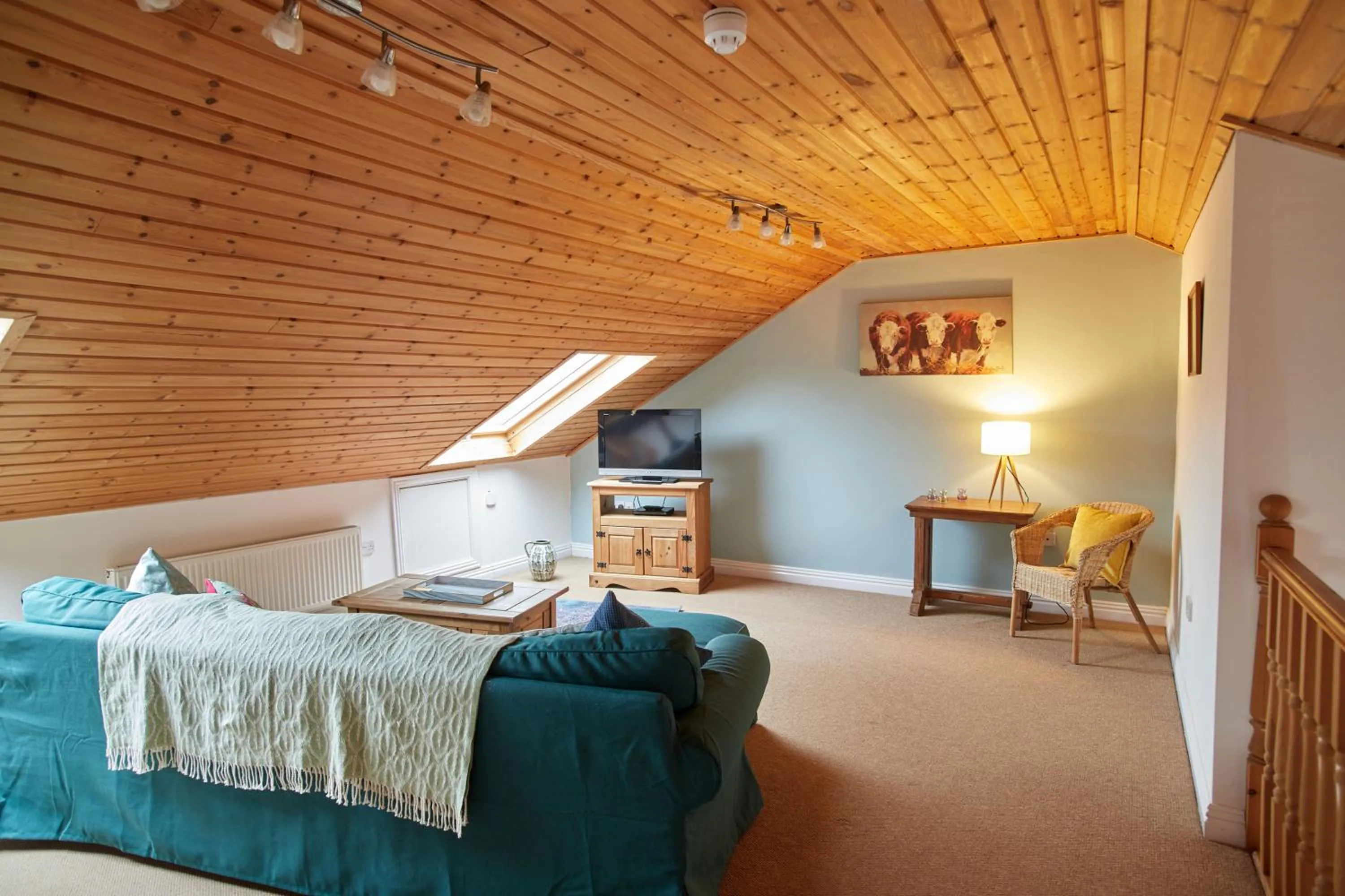 Seating area, Bed in Dairy Barns