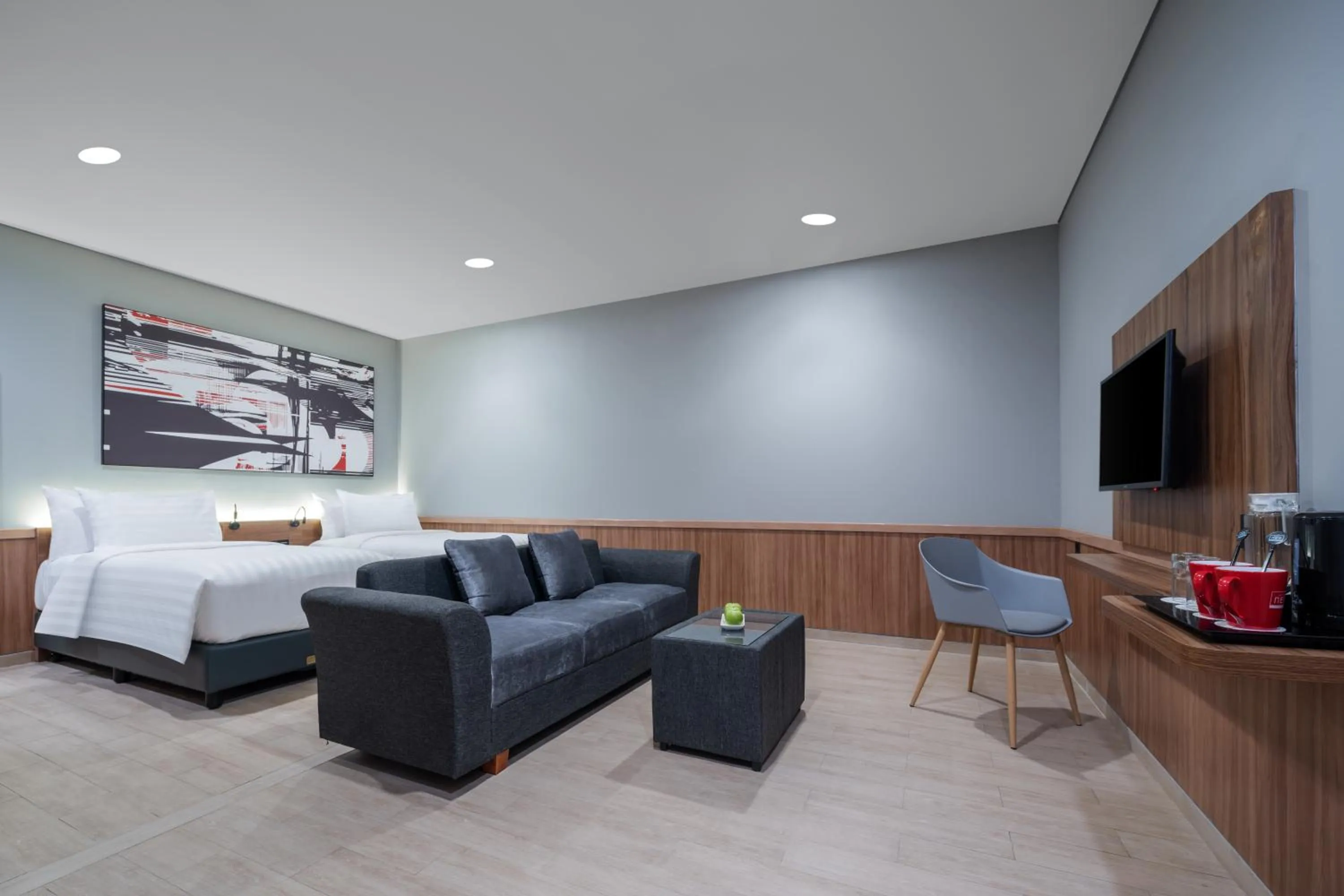 Bedroom, Bed in Hotel Neo Plus Airport Jakarta