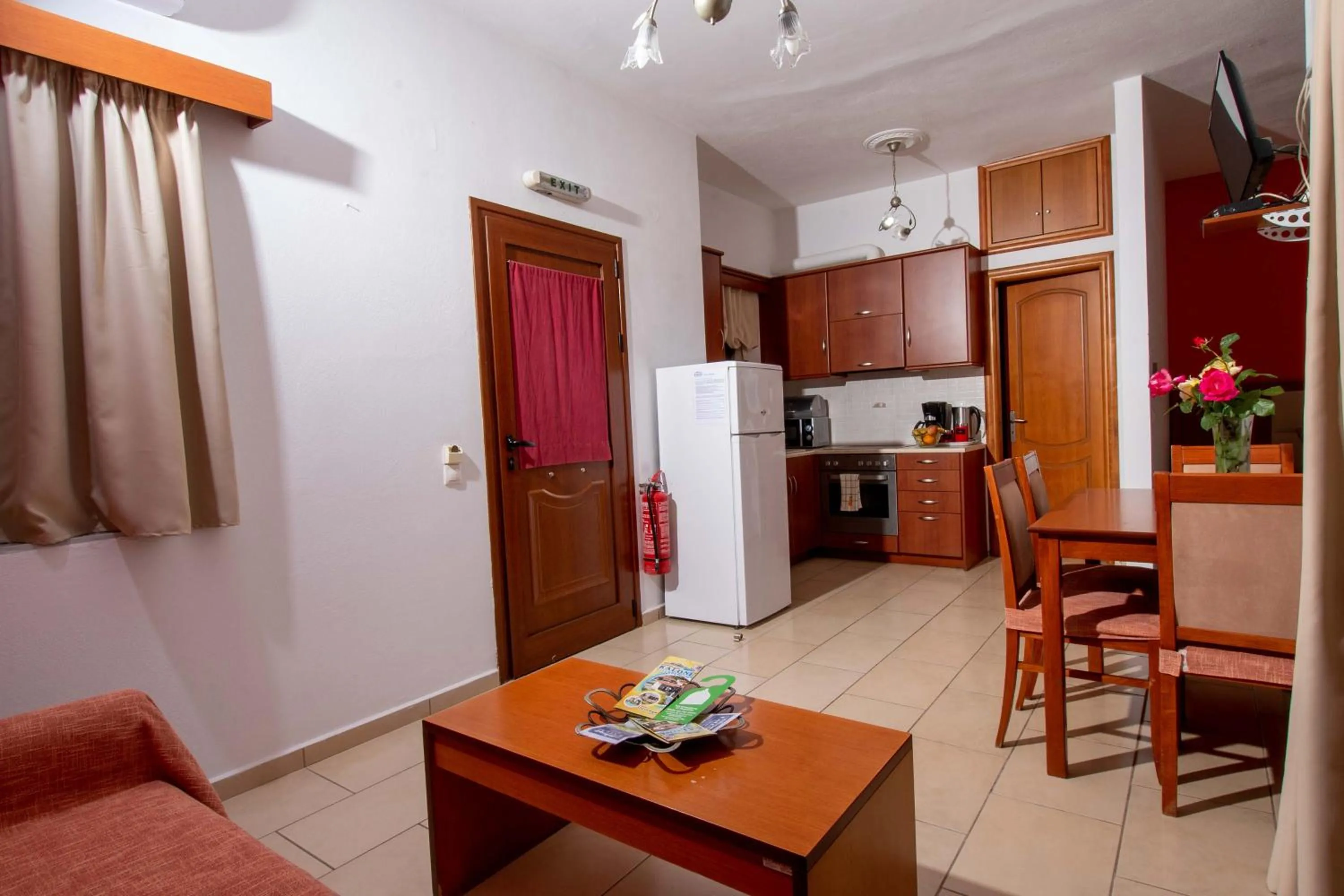 Seating area in Kalloni village apartments