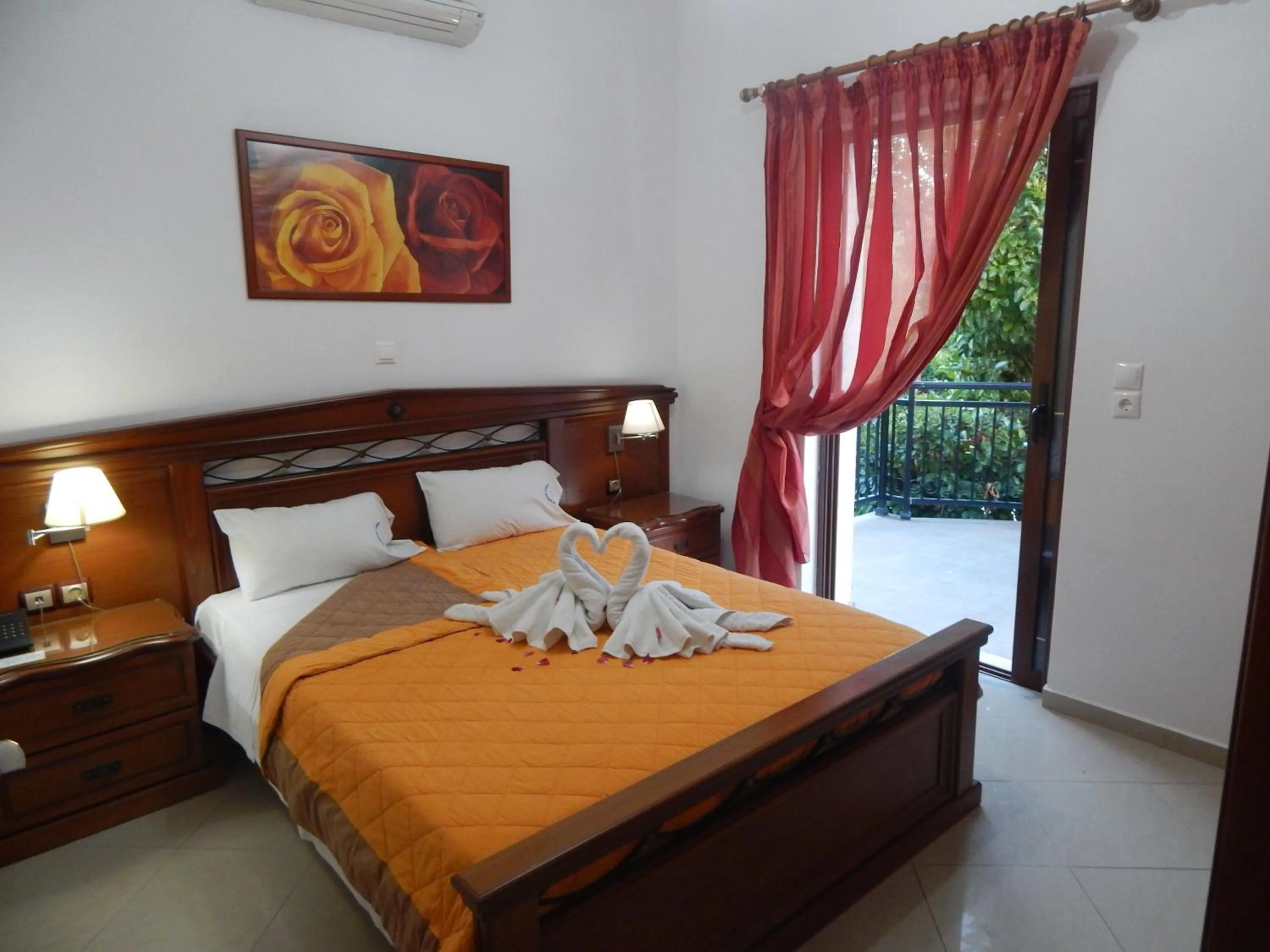 Bedroom, Bed in Kalloni village apartments