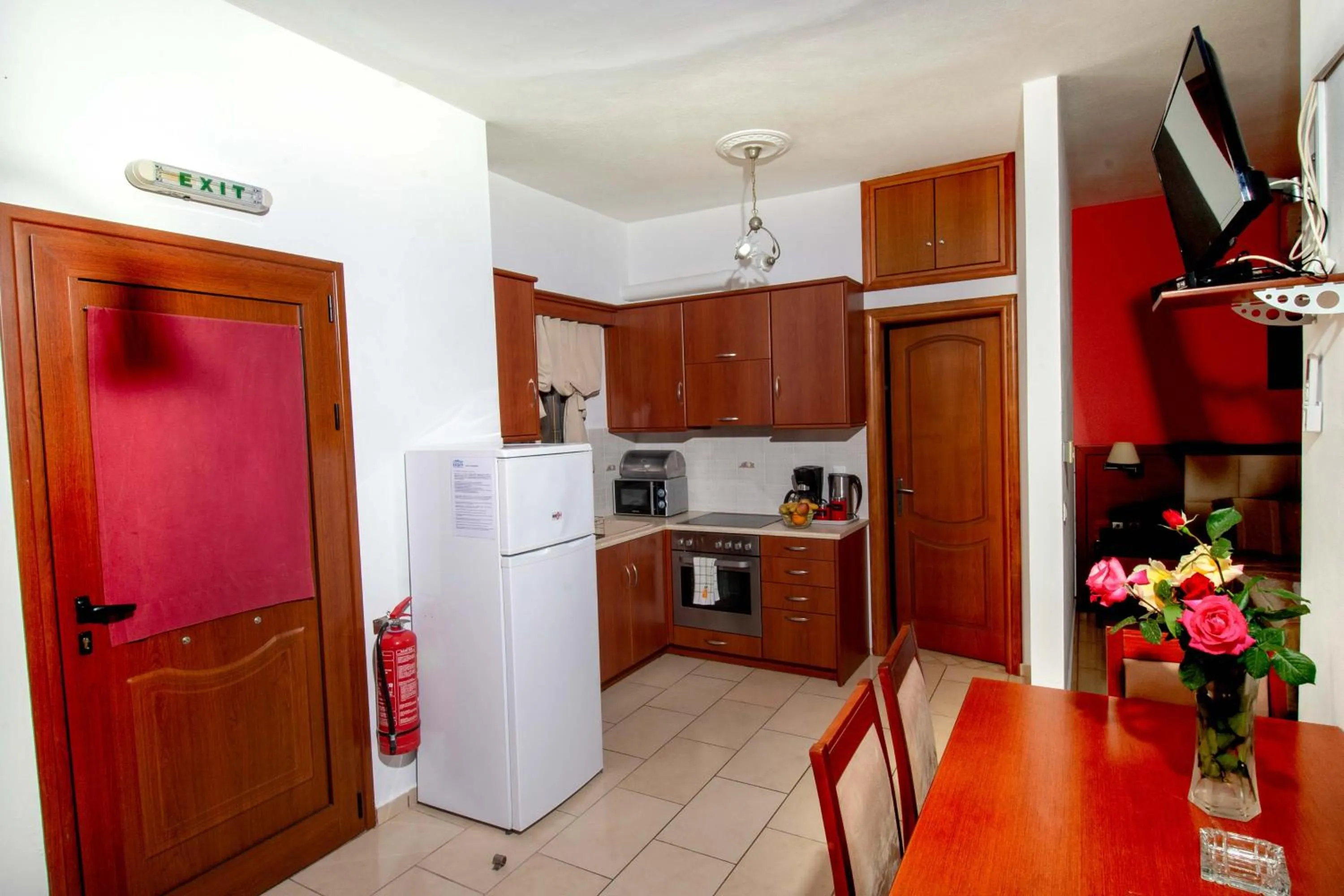 Seating area in Kalloni village apartments