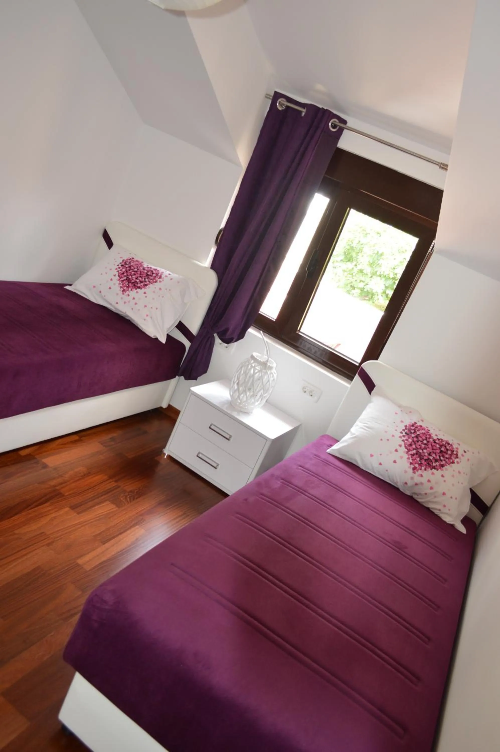 Spring, Bed in Apartments Dijana