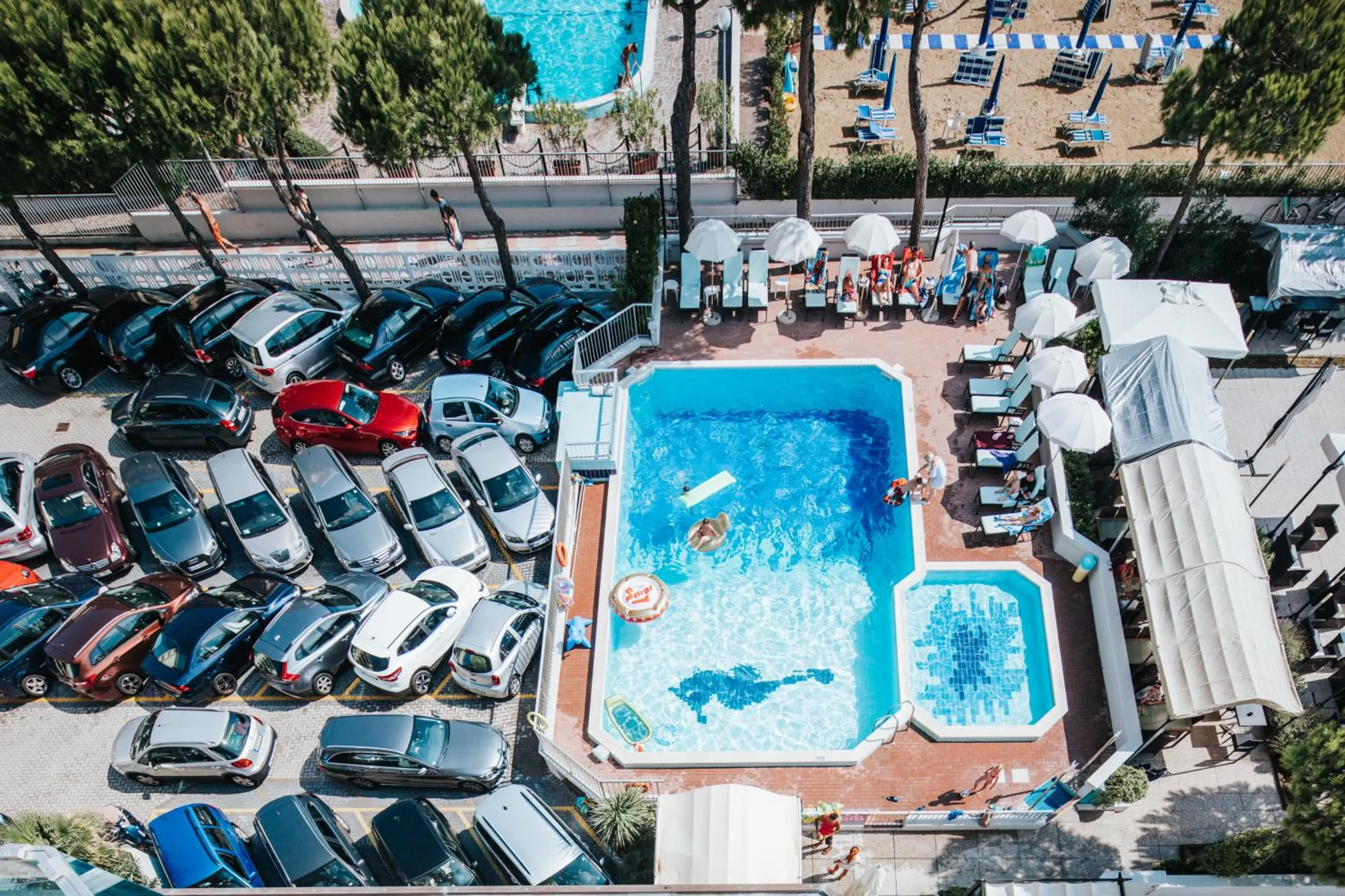 Pool view in Hotel La Bussola