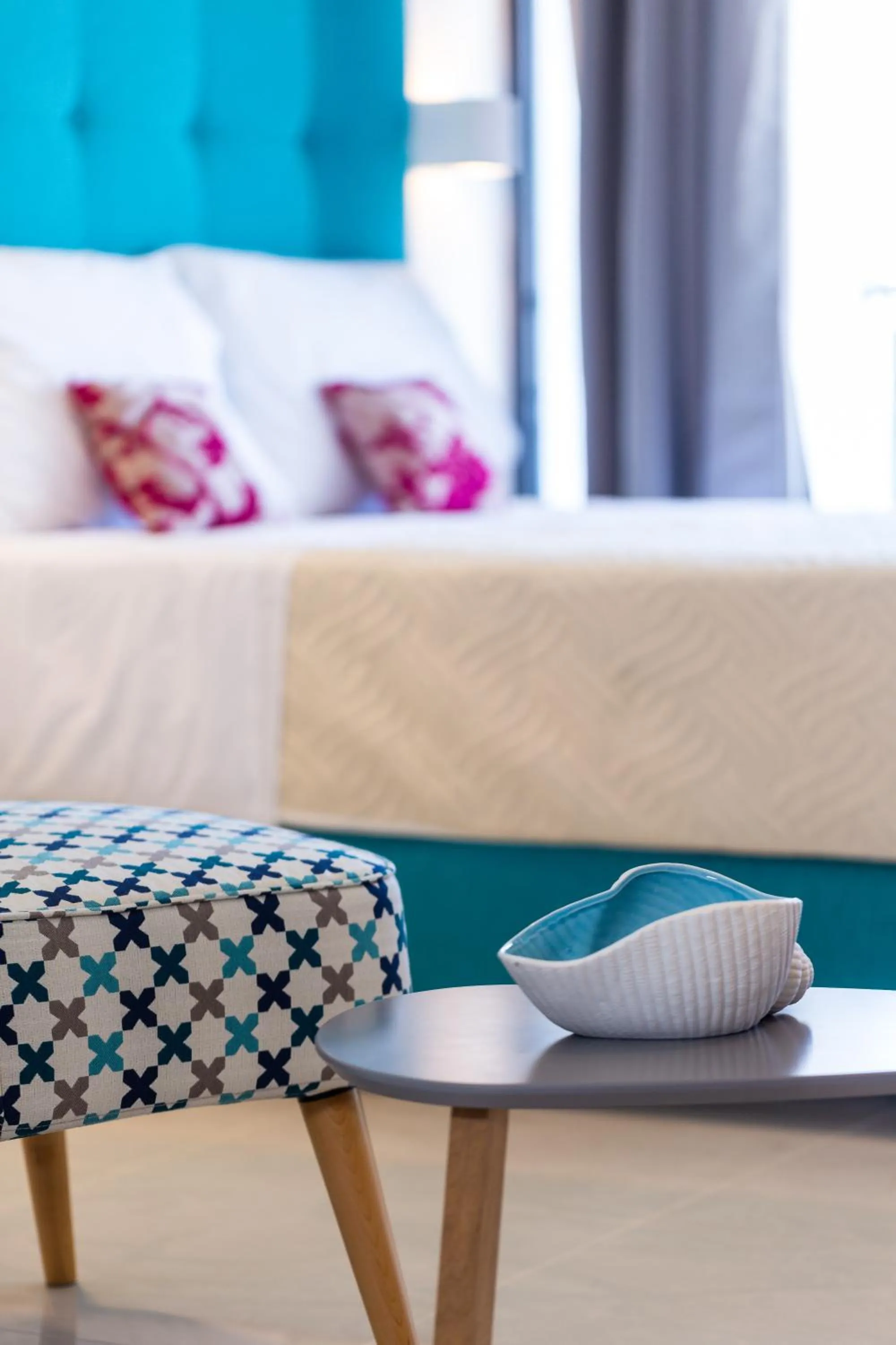 Decorative detail, Bed in Rethymno Hills Apartments