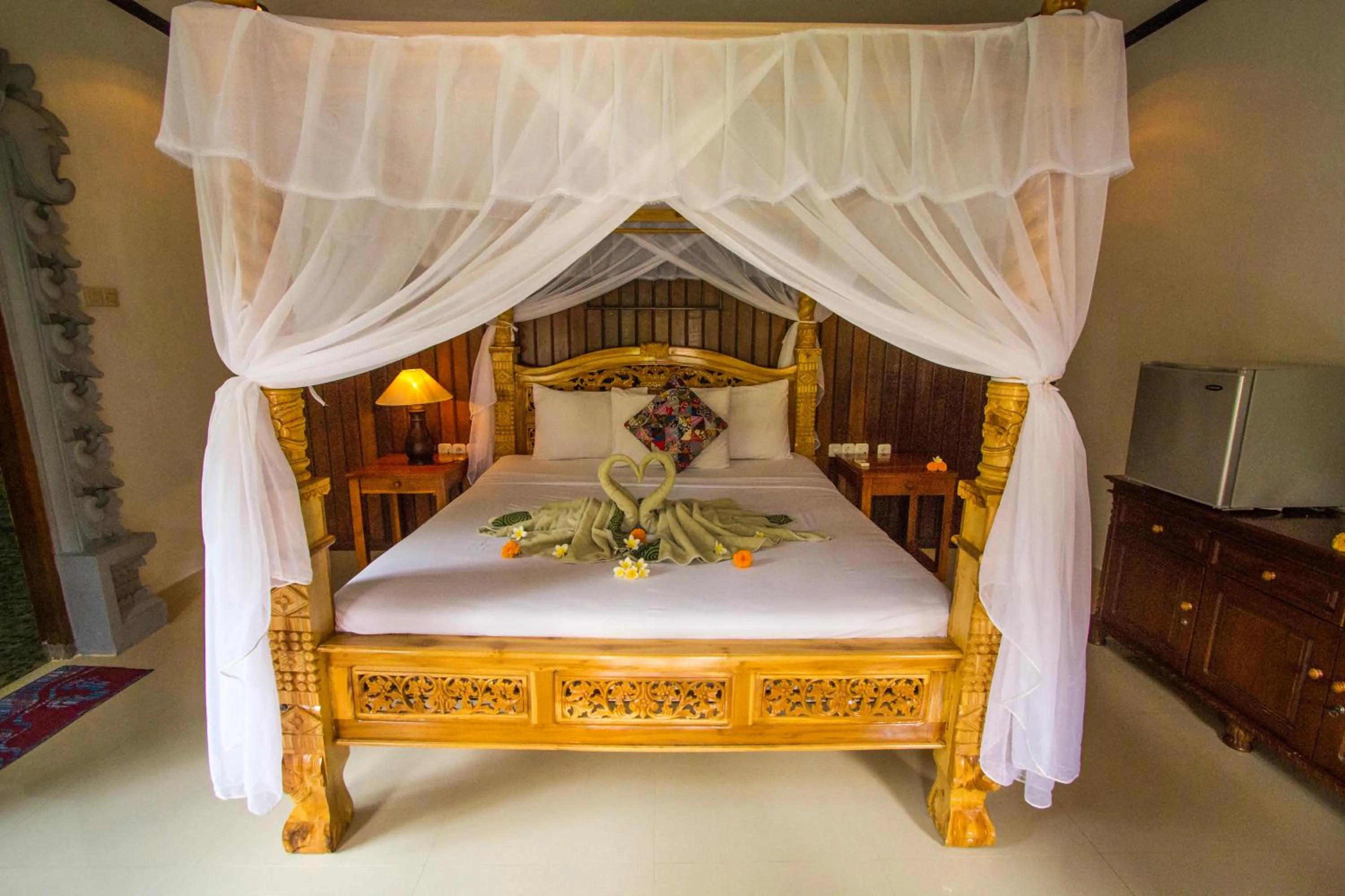 Bed in Hotel Shri Ganesh