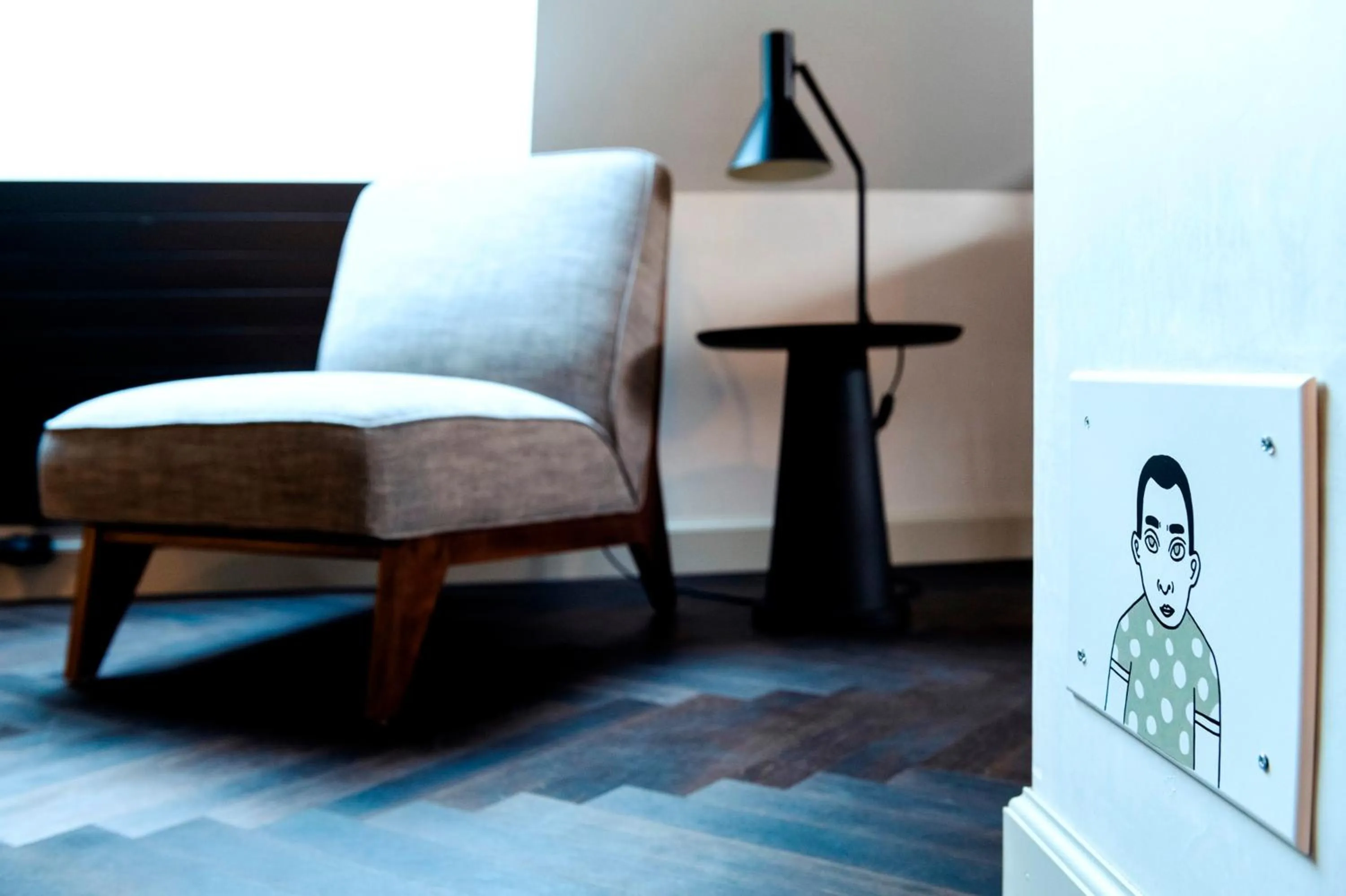 Seating area, Bed in The Lubo - self check-in