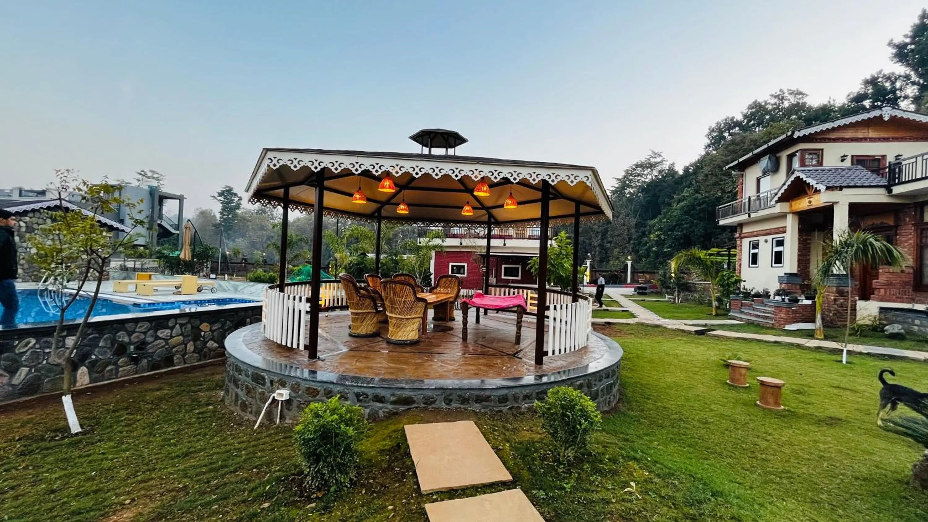 Patio in Vanhills - Luxury Home Stay in Jim Corbett