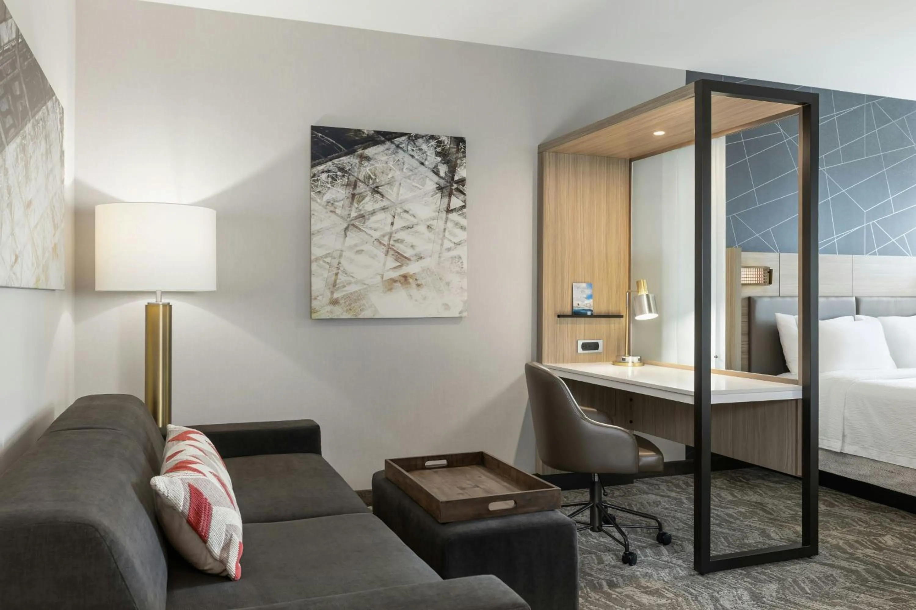 Living room, Bed in SpringHill Suites by Marriott Fargo