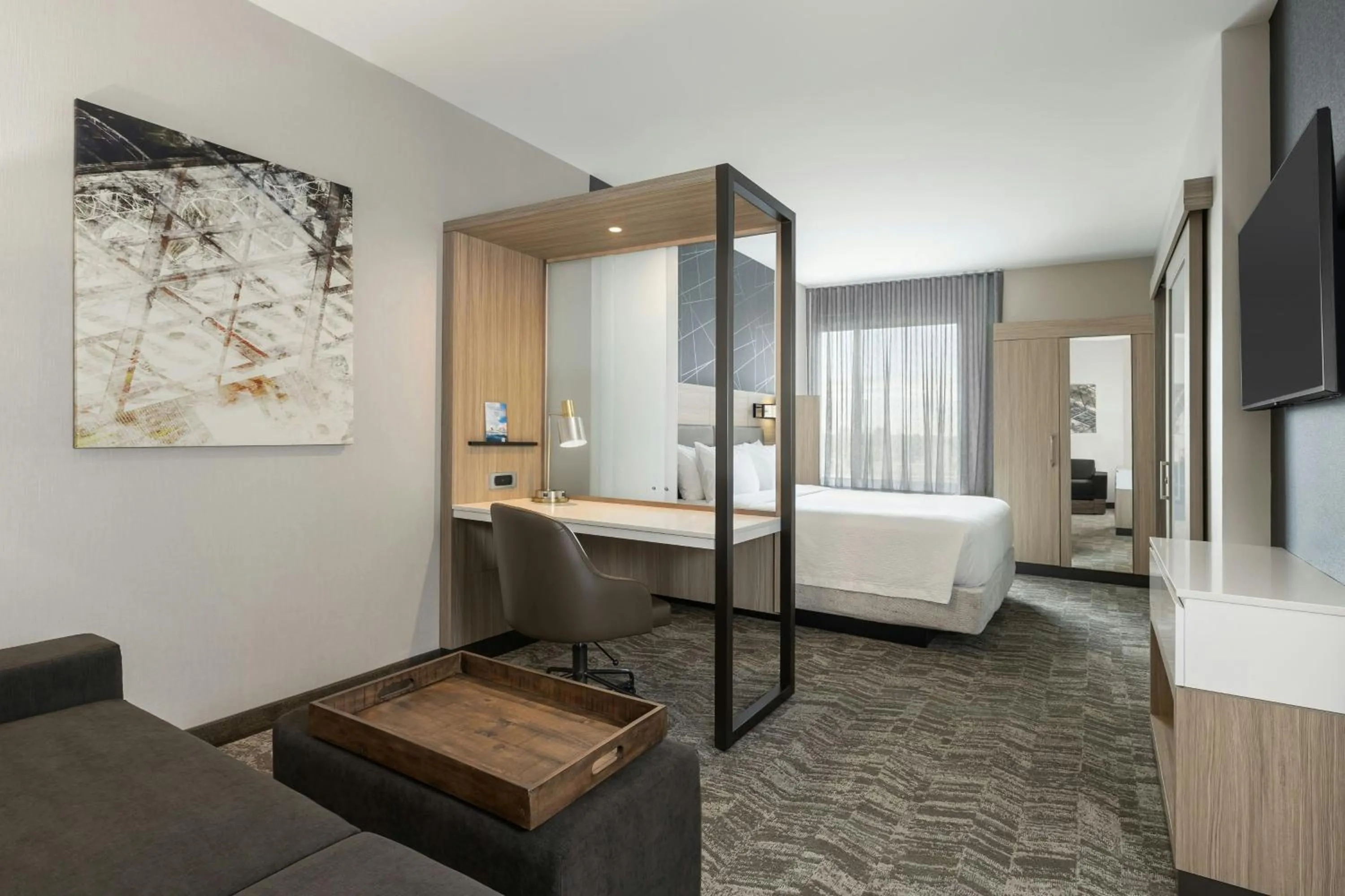 Photo of the whole room, Bed in SpringHill Suites by Marriott Fargo