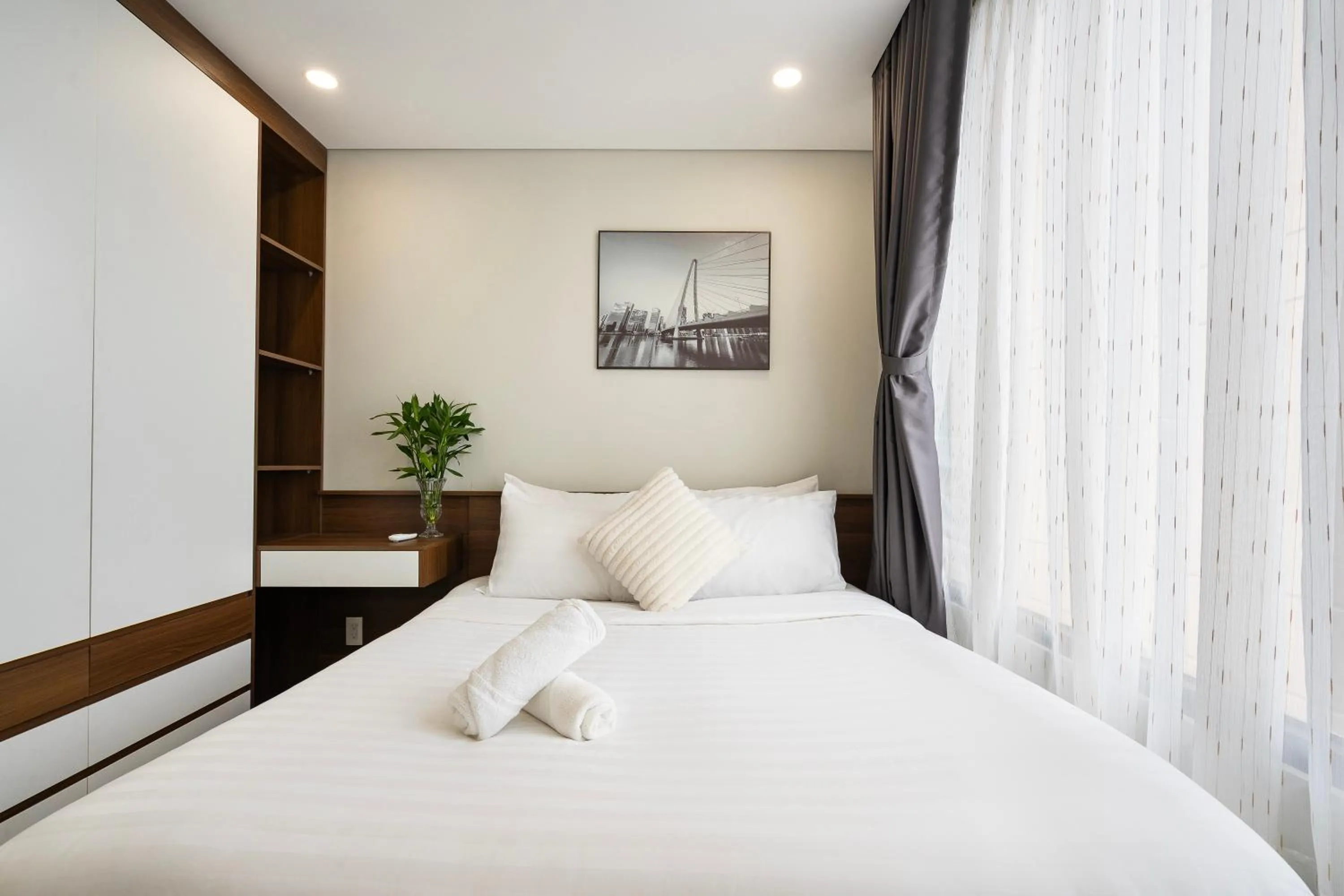 Bed in Great View Vinh Hoi Apartment