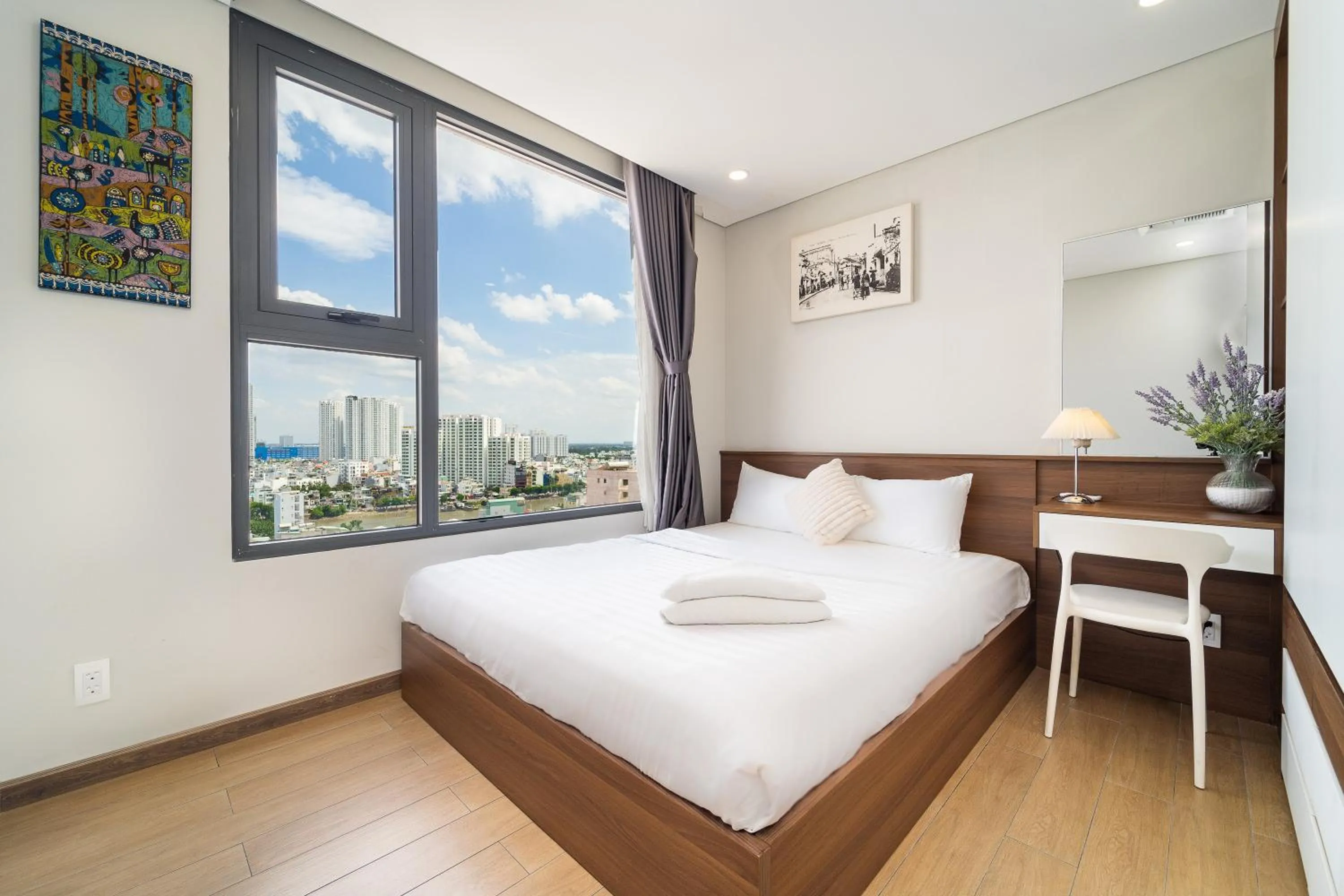 Bed in Great View Vinh Hoi Apartment