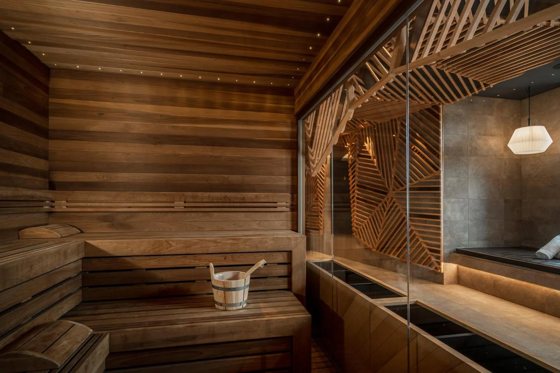 Sauna in Nuvole Garden Hotel