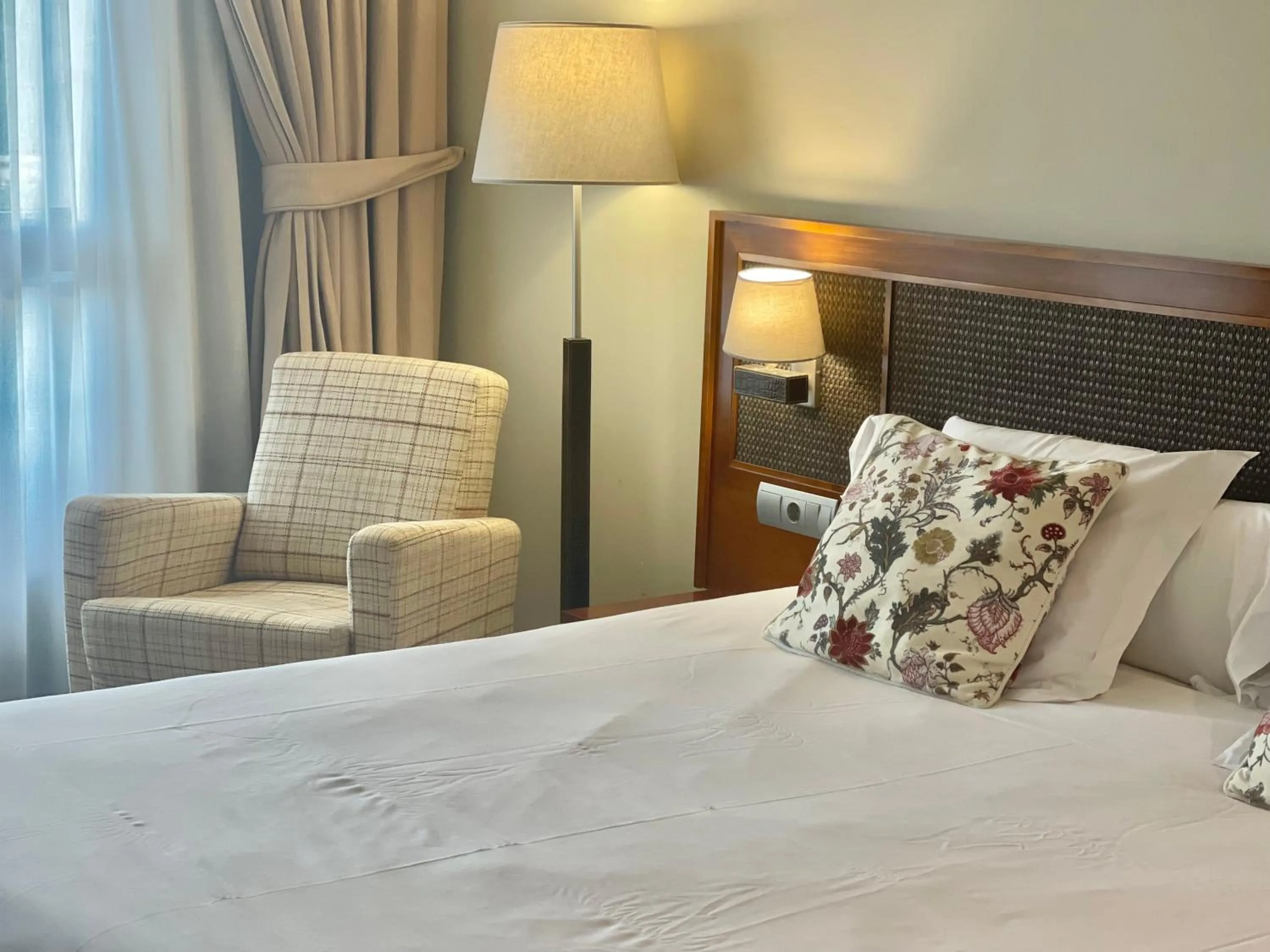 Bed in Hosteria de Torazo Nature Hotel & Spa