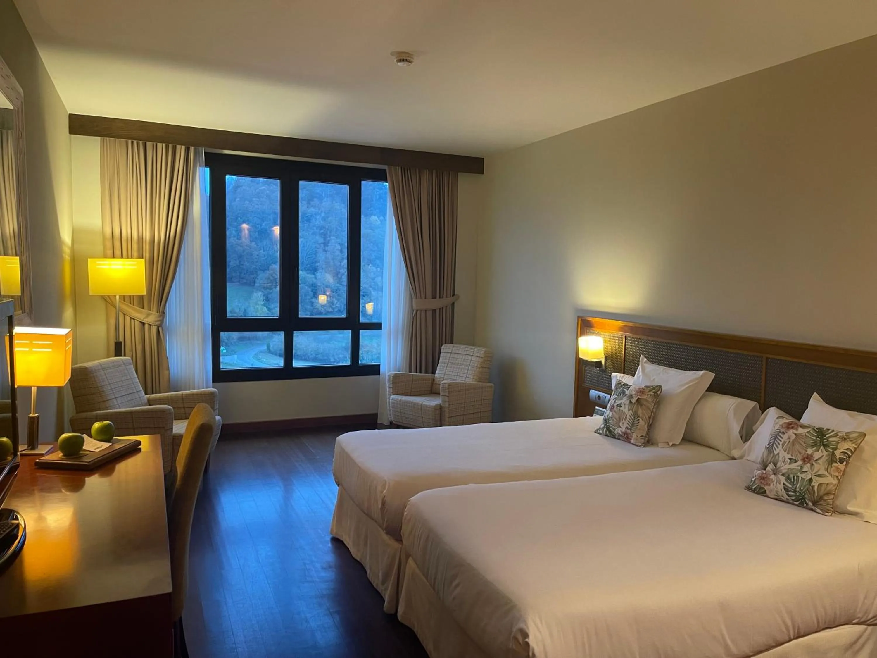 Bed in Hosteria de Torazo Nature Hotel & Spa