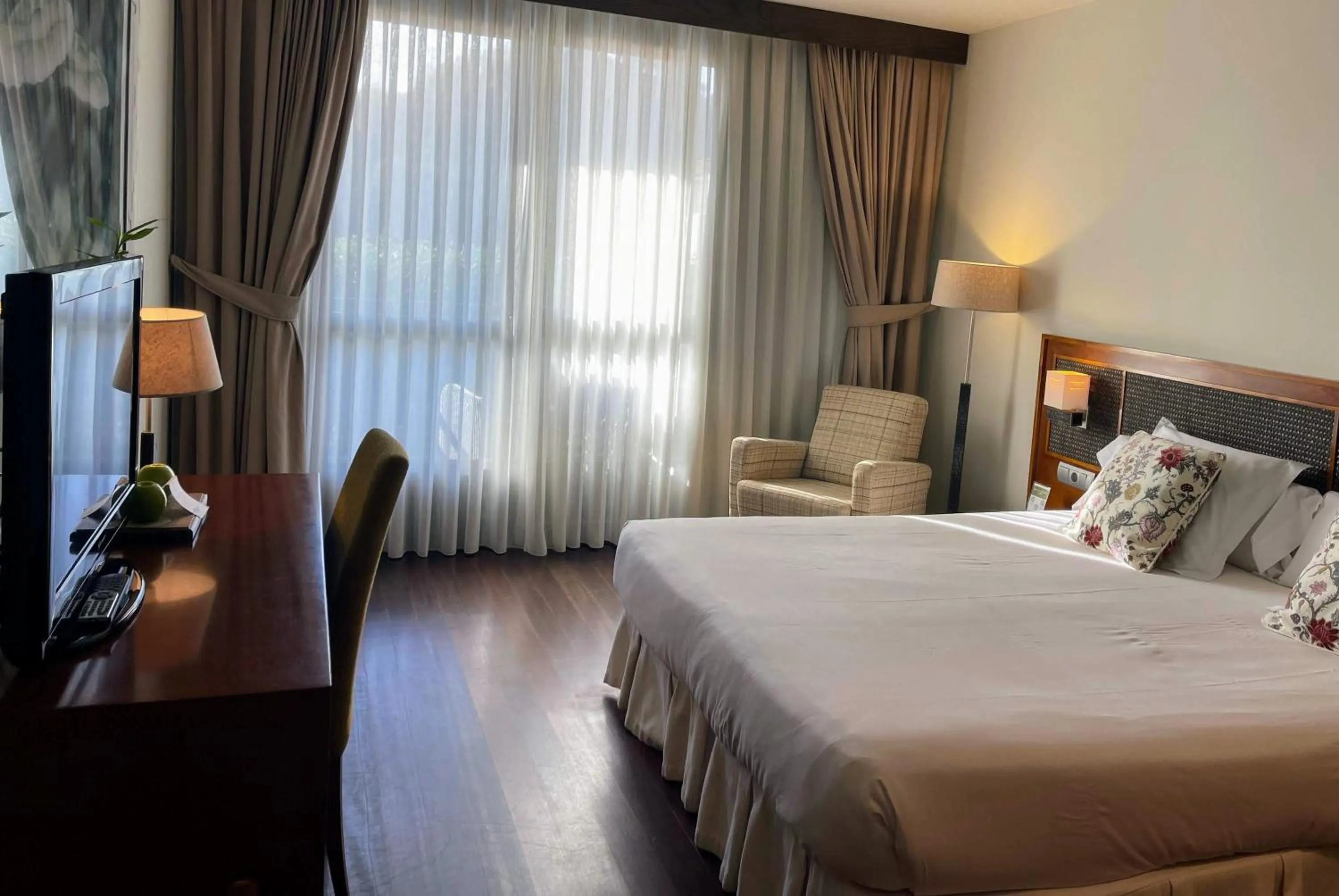 Bed in Hosteria de Torazo Nature Hotel & Spa