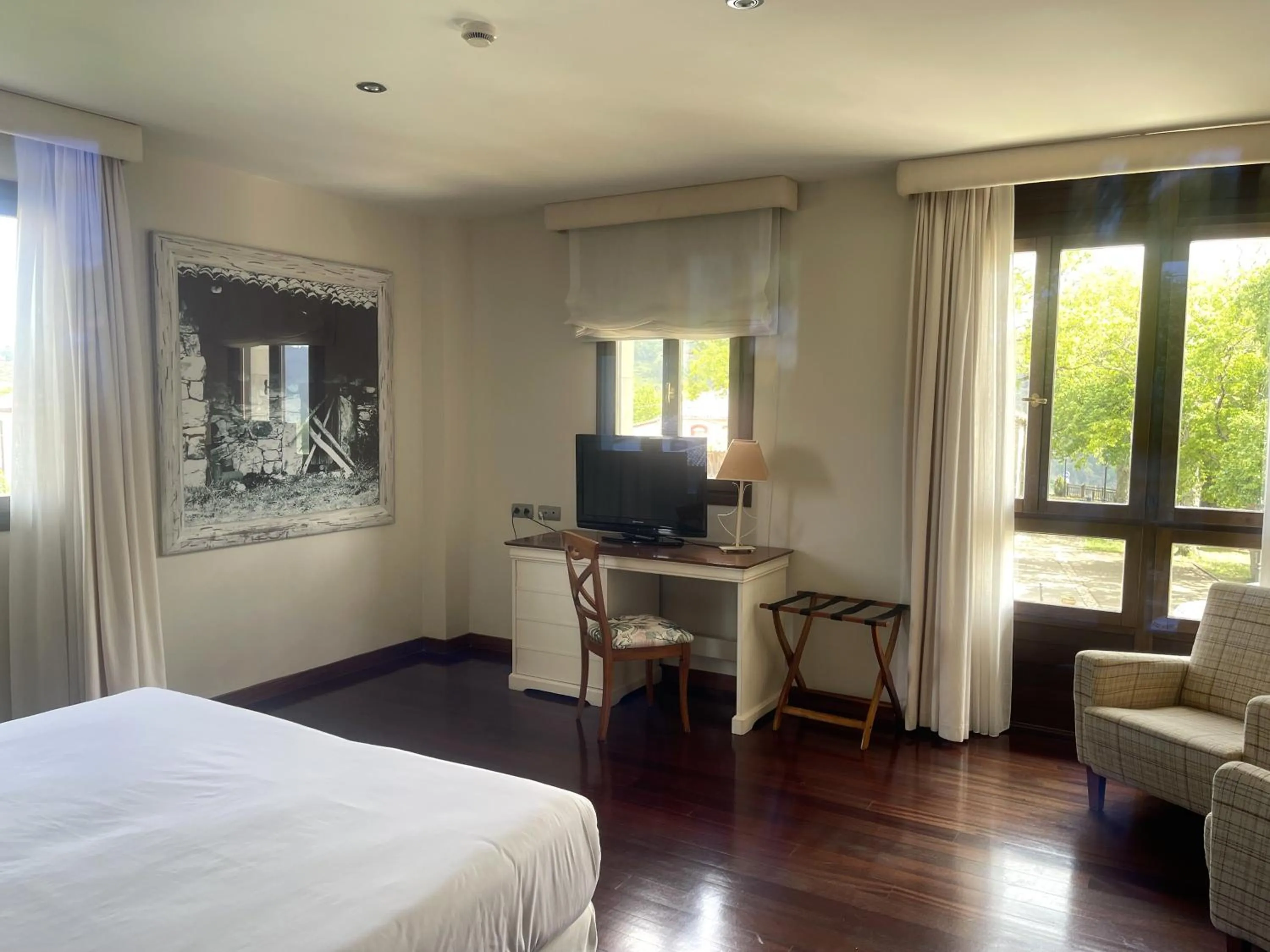 Bed in Hosteria de Torazo Nature Hotel & Spa