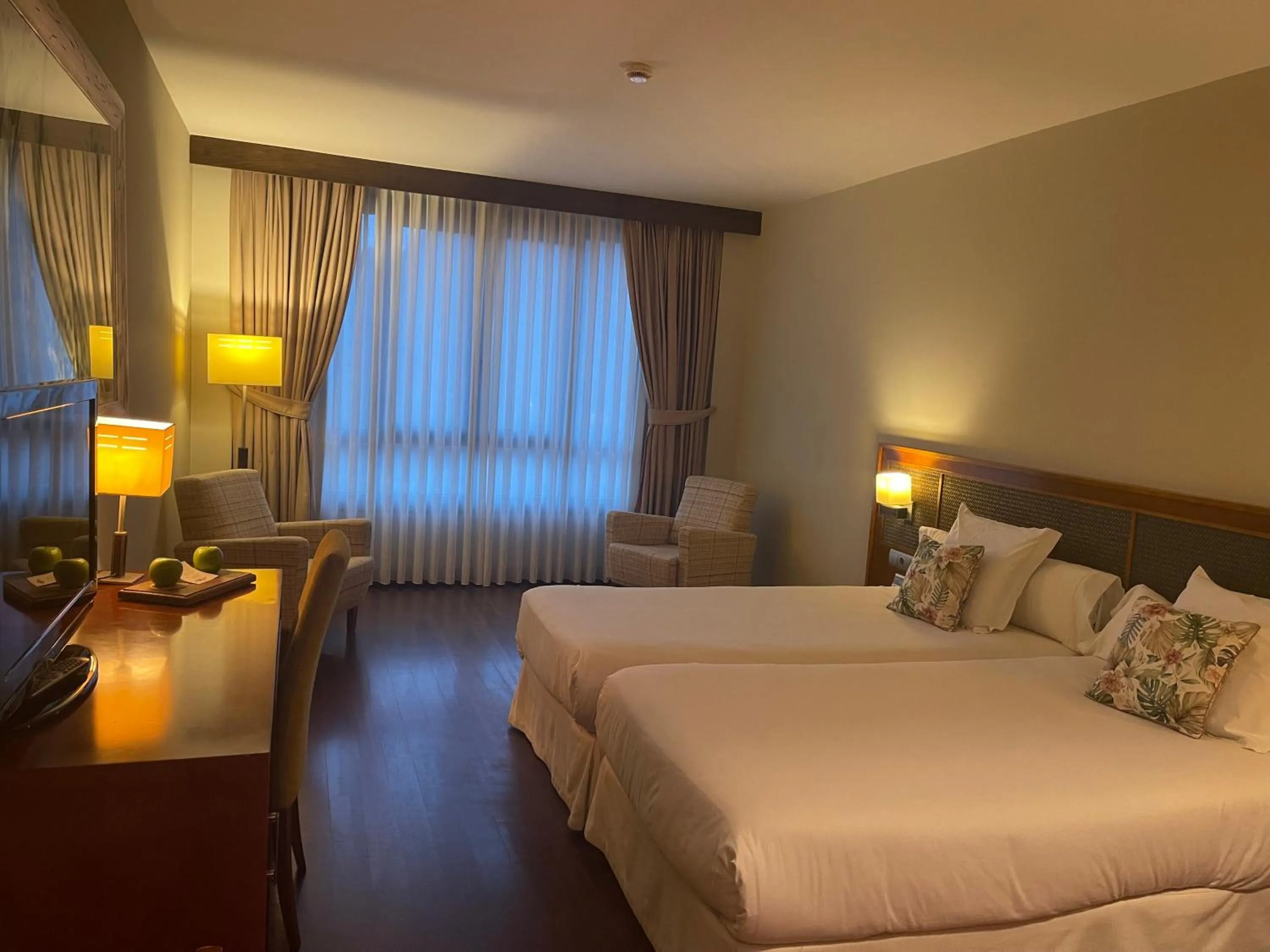 Bed in Hosteria de Torazo Nature Hotel & Spa