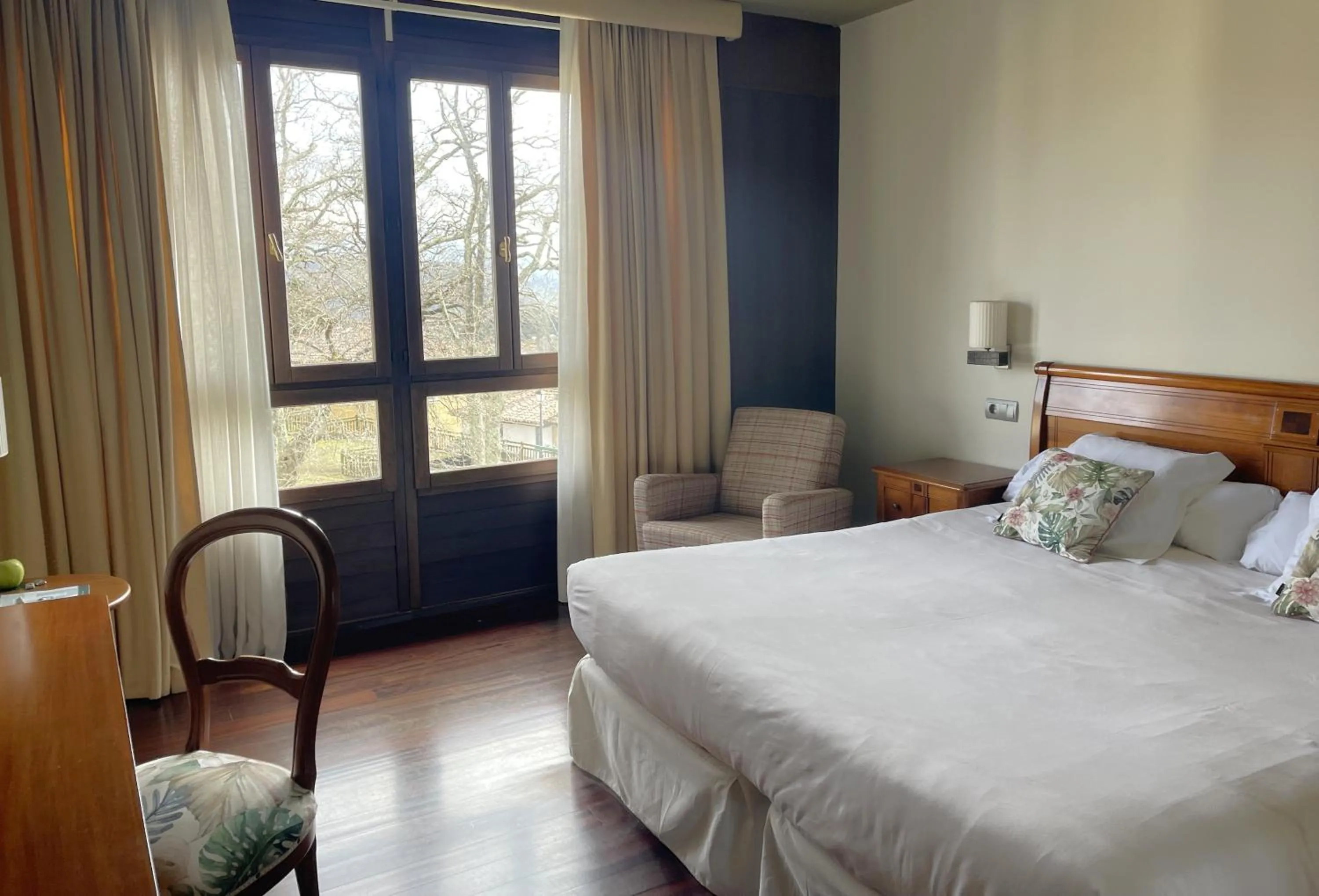 Bed in Hosteria de Torazo Nature Hotel & Spa