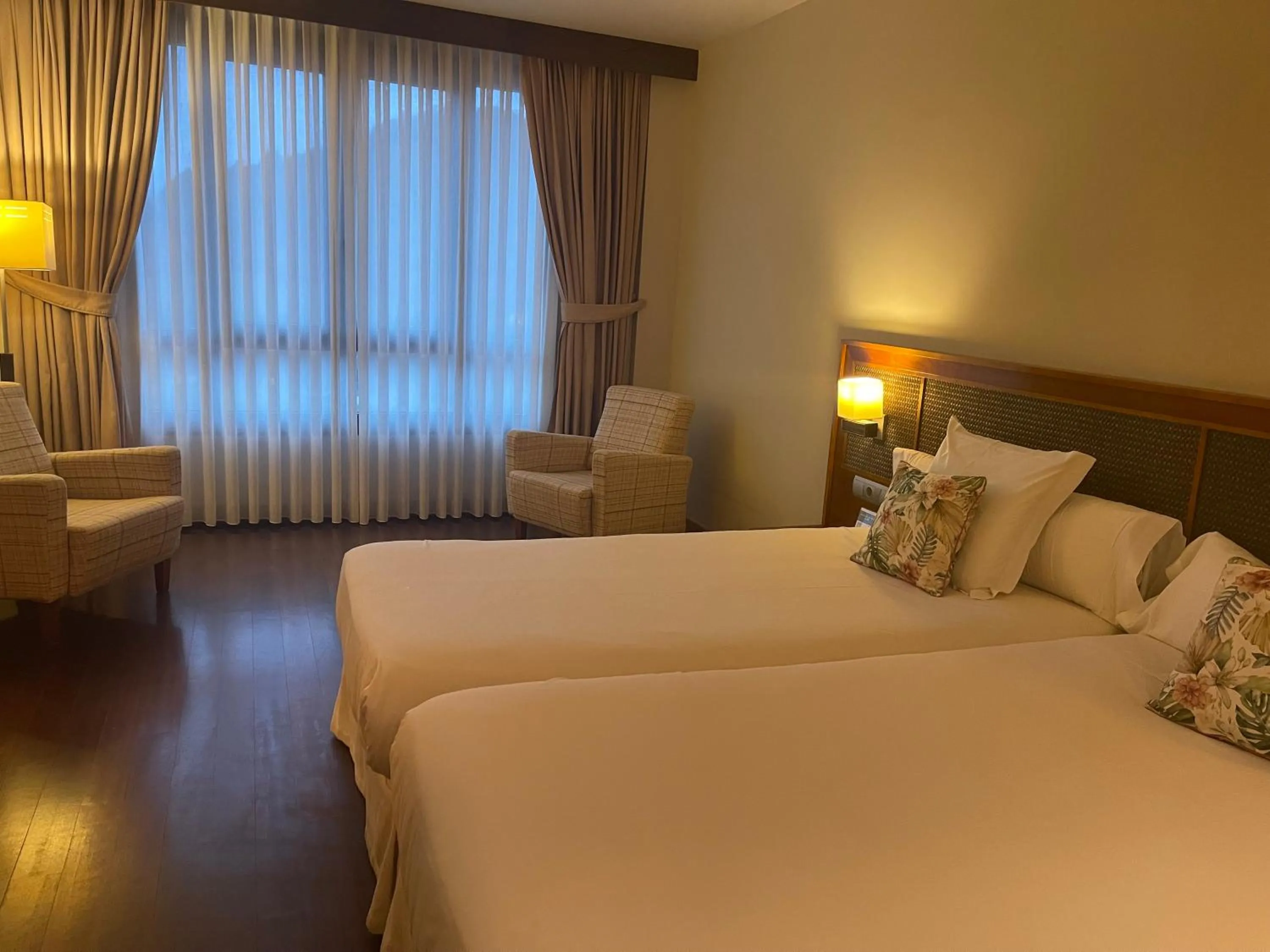 Bed in Hosteria de Torazo Nature Hotel & Spa