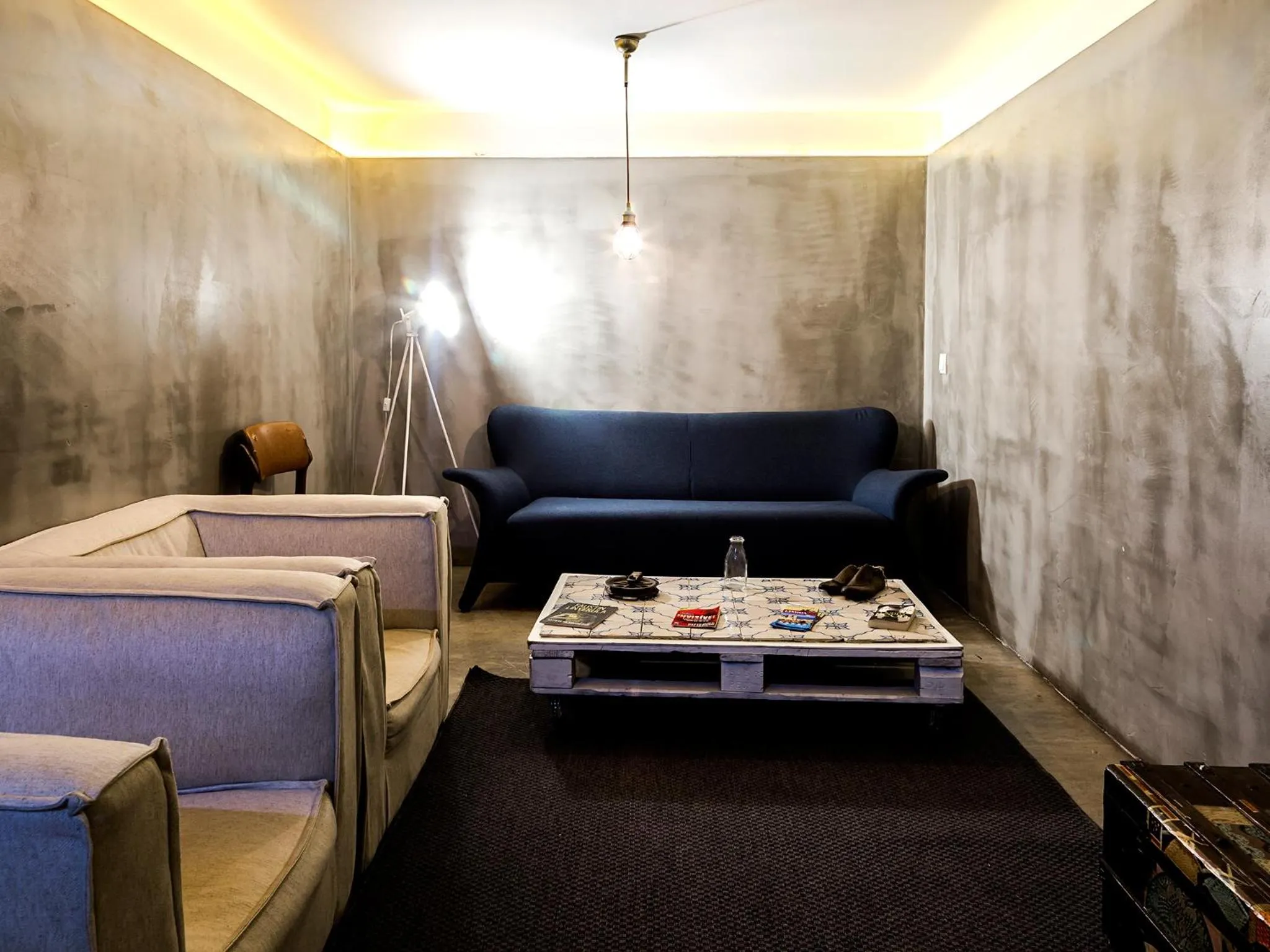 Living room, Bed in Santa Bica Eat Drink & Sleep