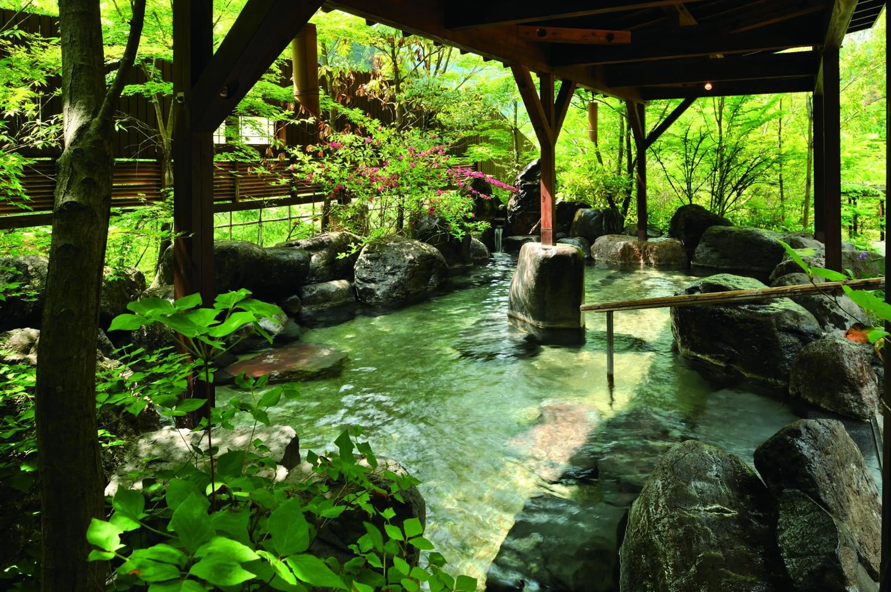 Hot Spring Bath in Tsuetate Onsen Hotel Hizenya