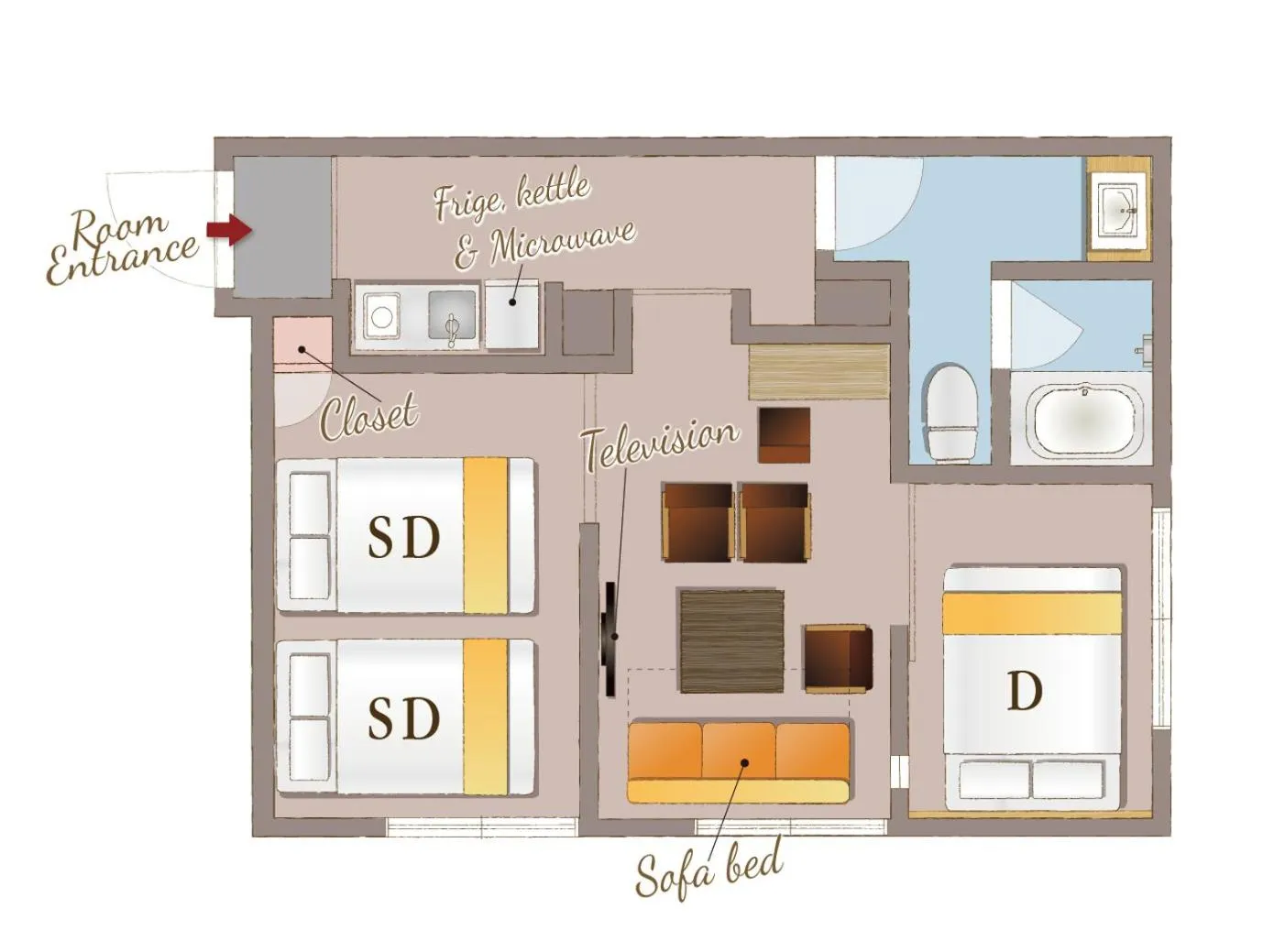 Floor plan in RESI STAY Kuon