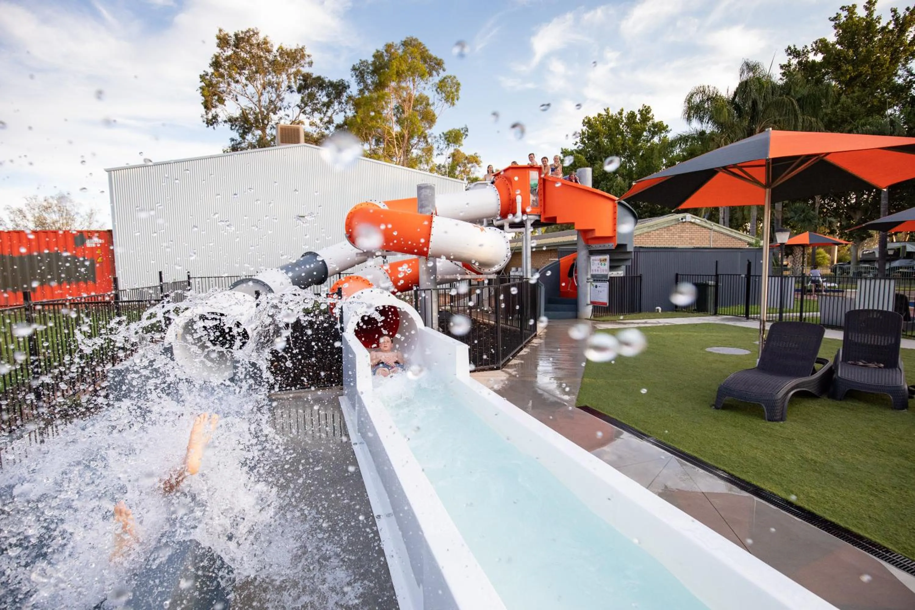 Aqua park in NRMA Mildura Riverside Holiday Park