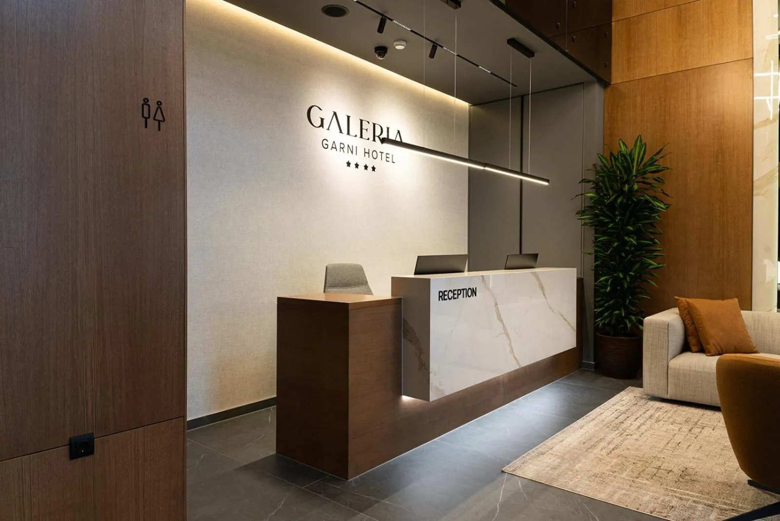 Lobby or reception in Garni Hotel Galeria