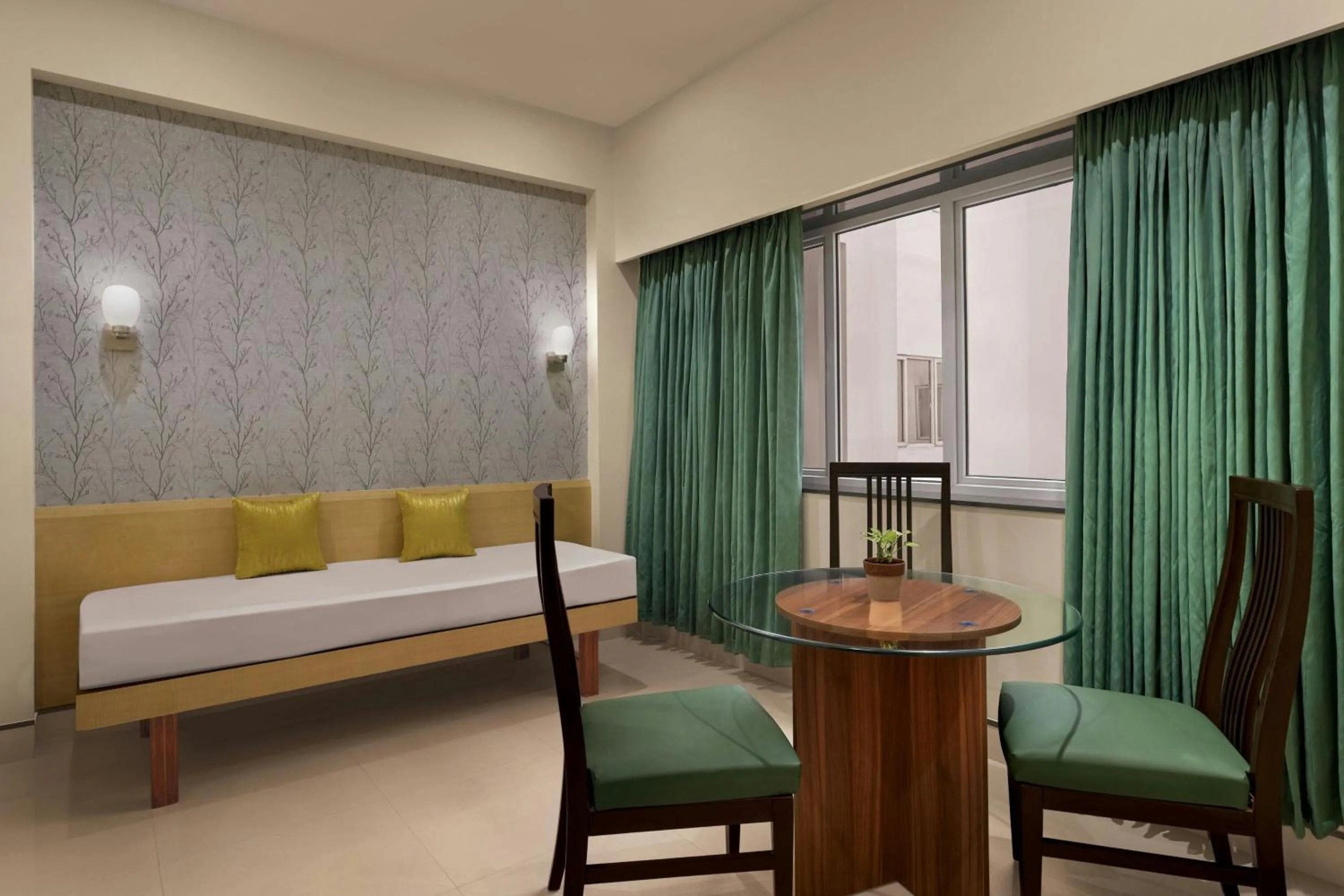 Living room, Bed in The Fern Residency Woodland, Pune, Series by Marriott