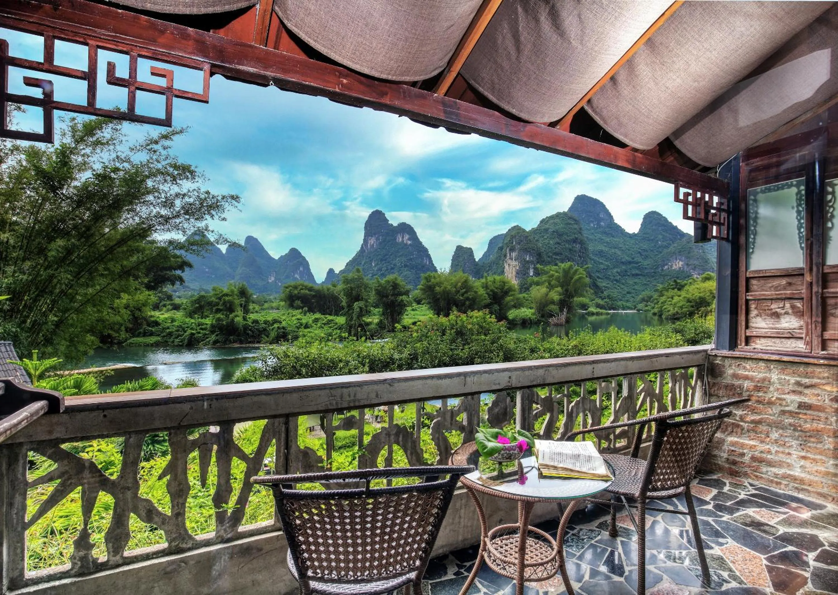 Garden view in Yangshuo Mountain Retreat