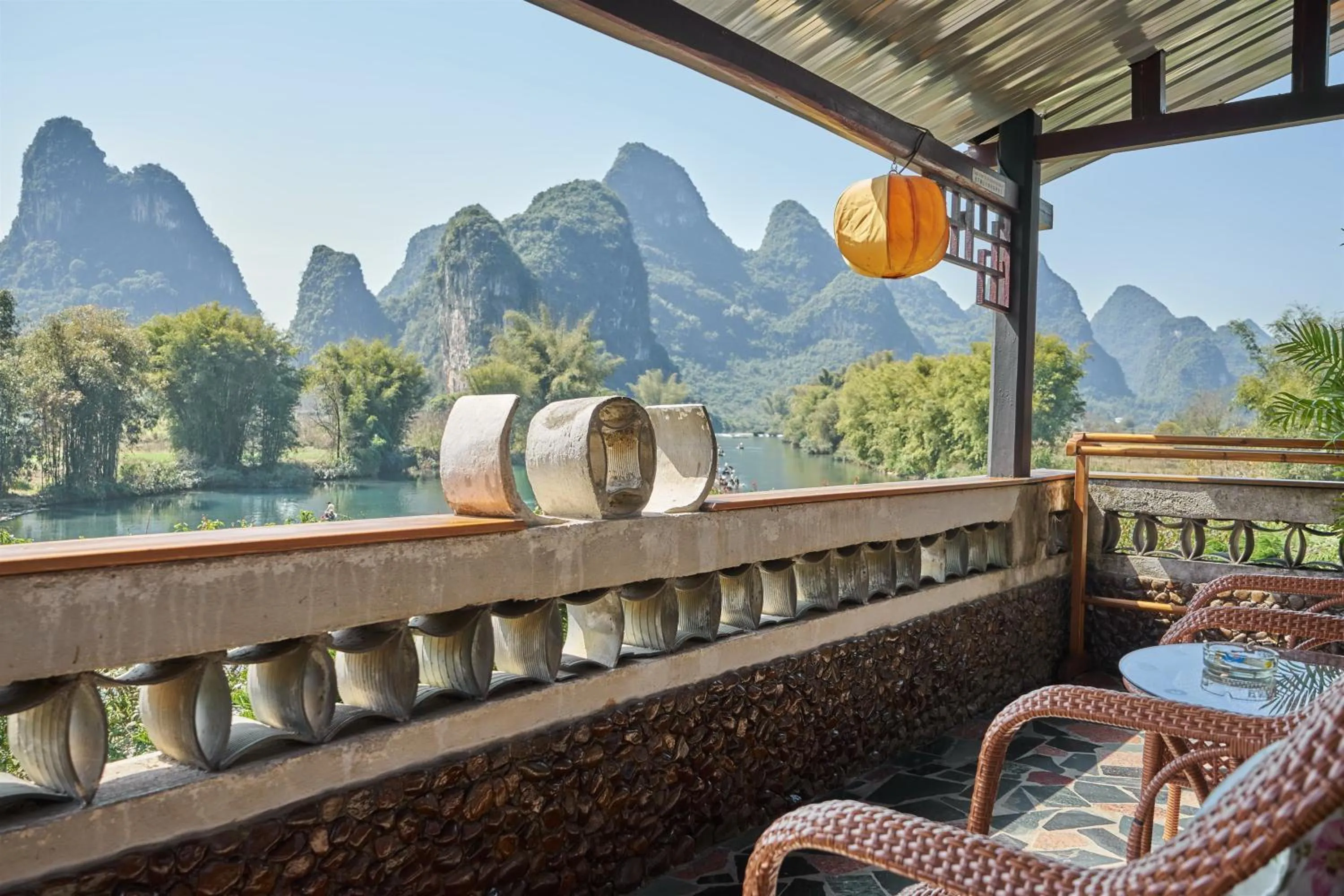 Balcony/Terrace in Yangshuo Mountain Retreat