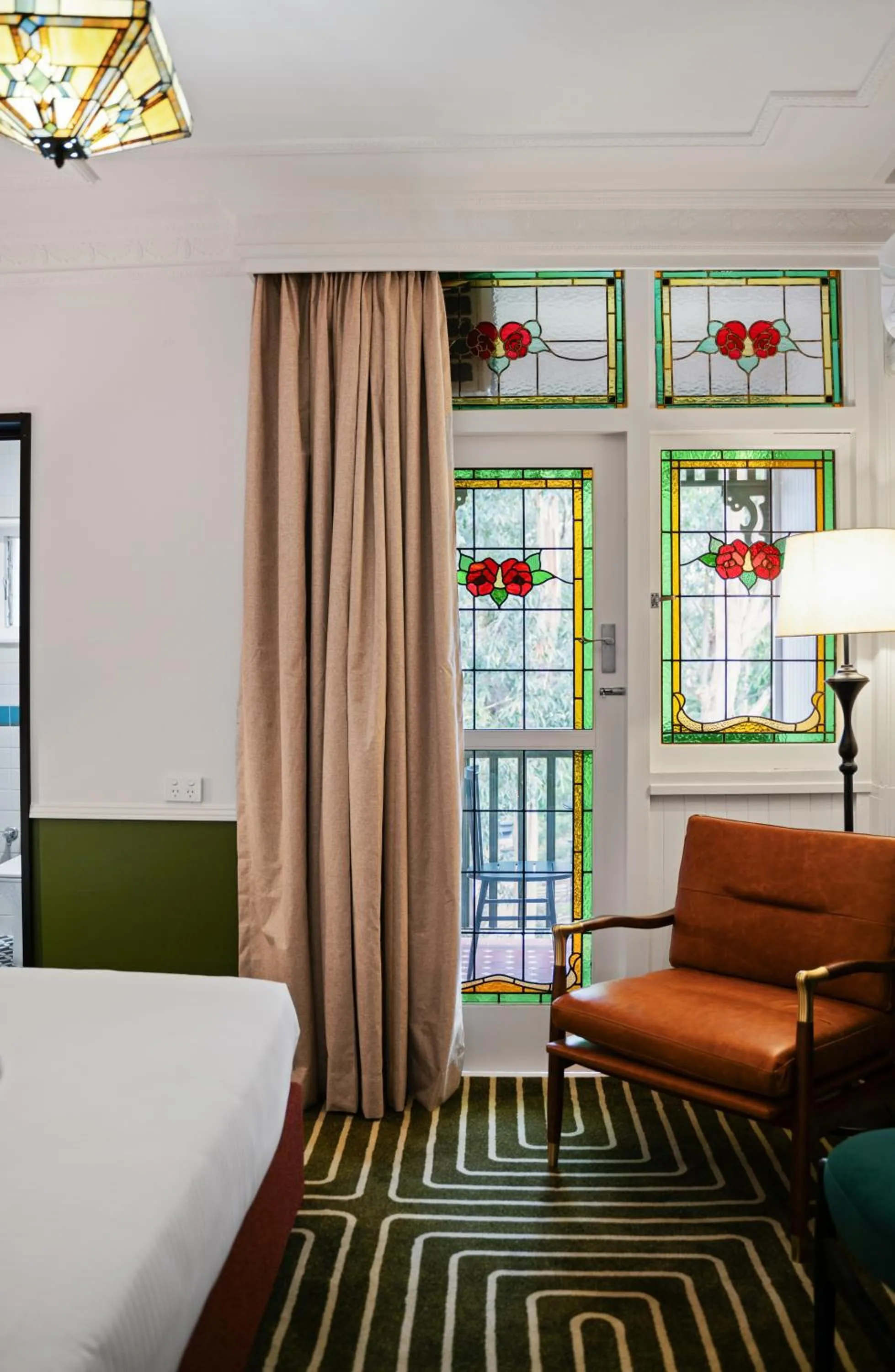 Seating area, Bed in Silkari The Charrington at Chatswood