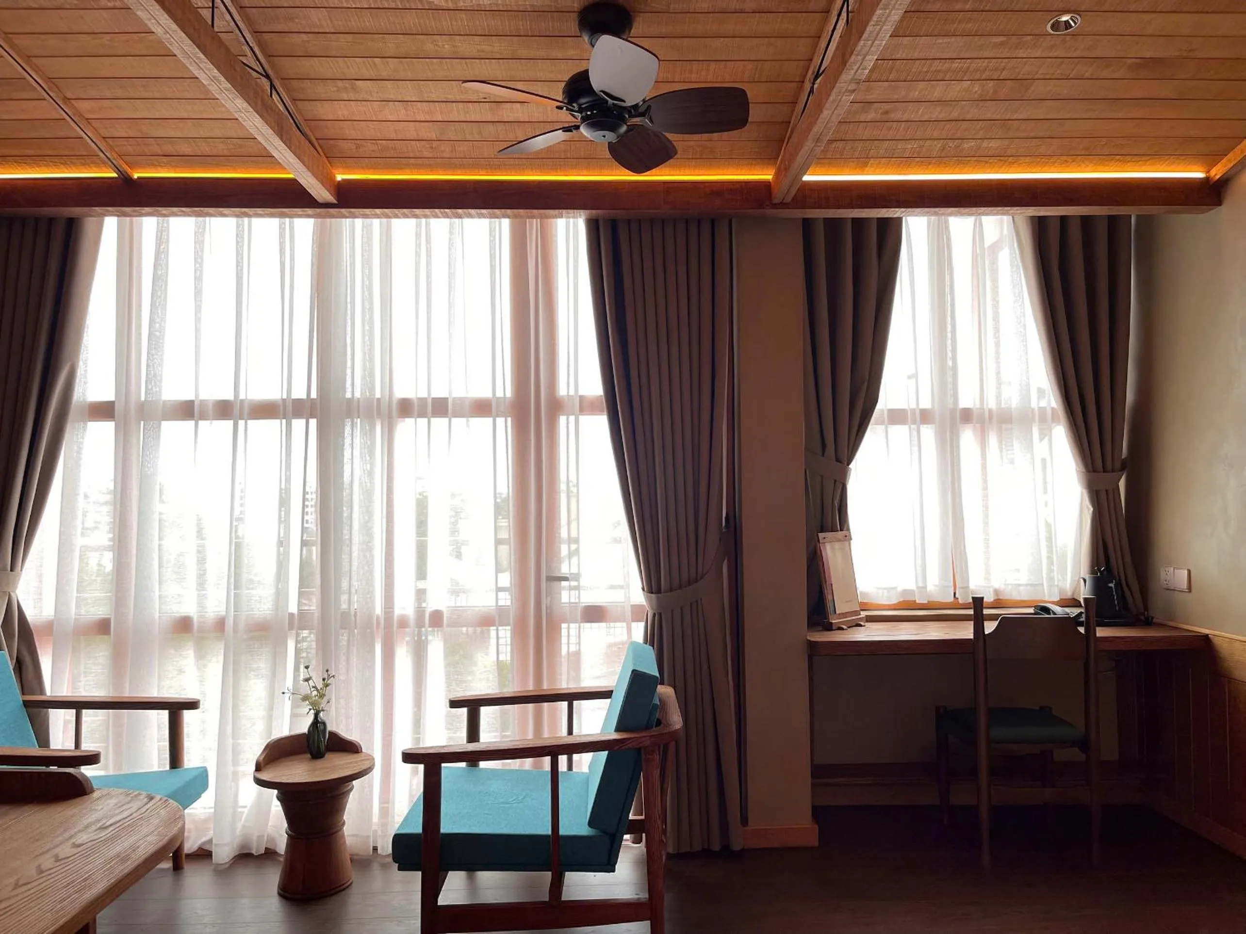 Seating area in The Pink Boutique Hotel