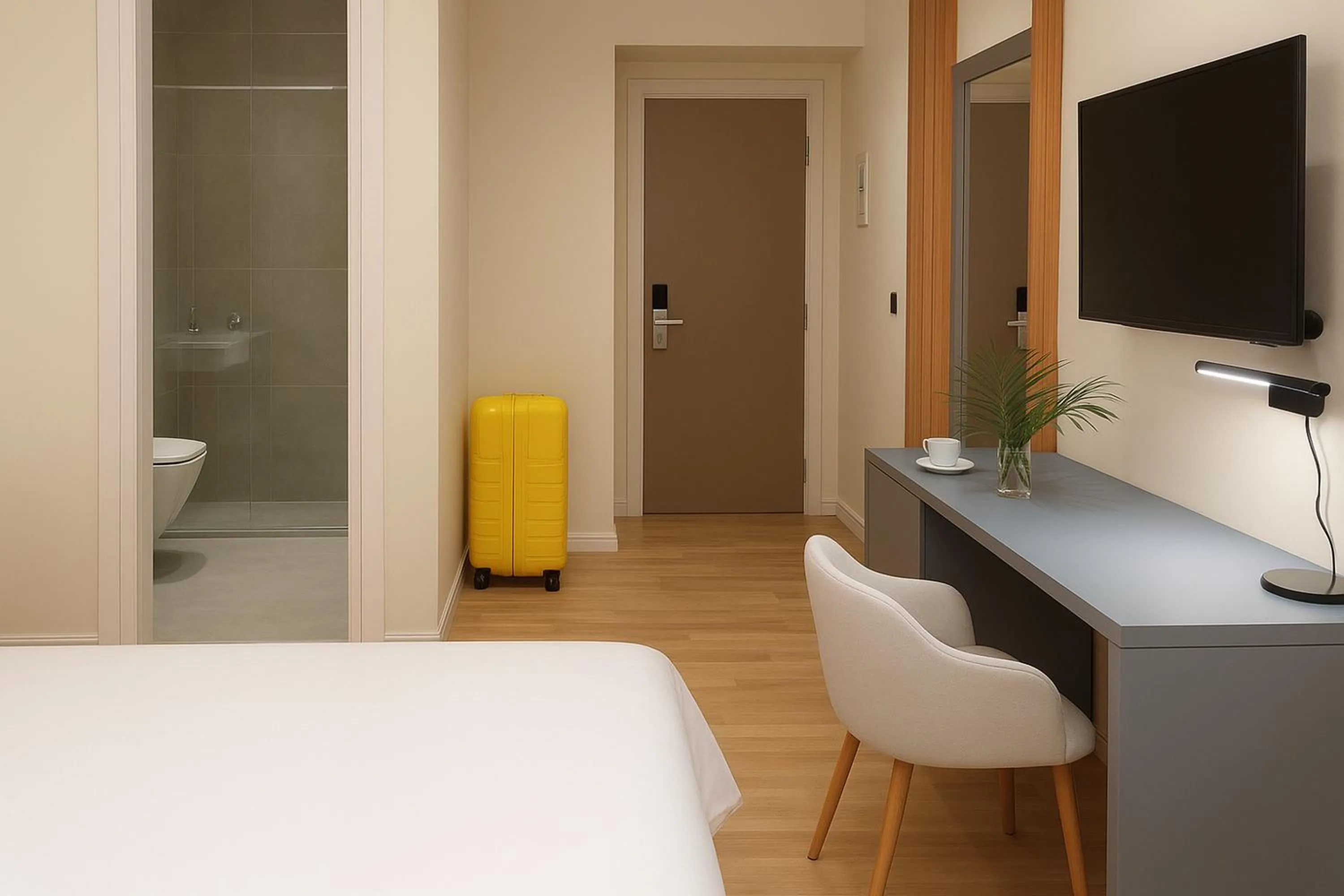 Bed in Elite Patras Suites