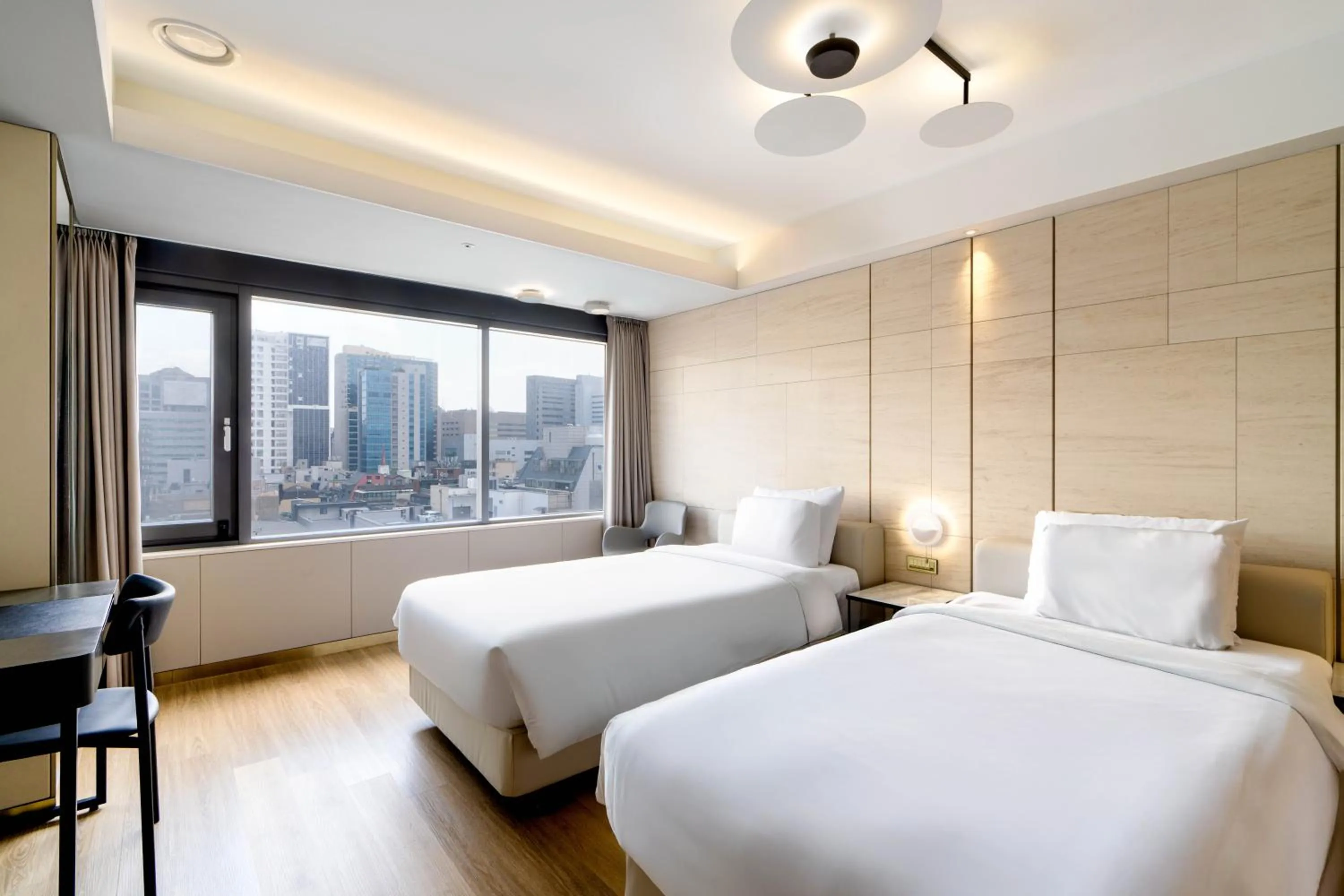 Bed in Eliena Hotel Seoul Gangnam
