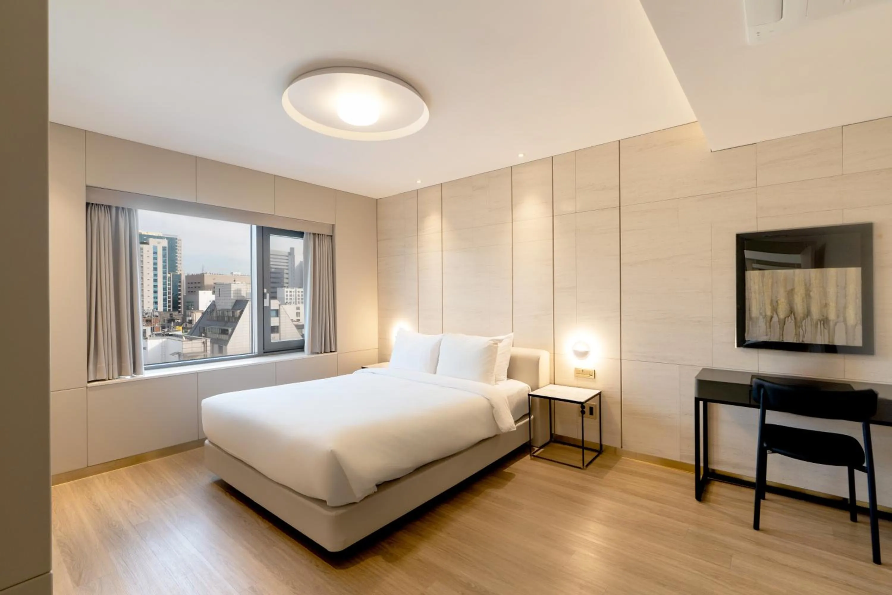 Property building, Bed in Eliena Hotel Seoul Gangnam