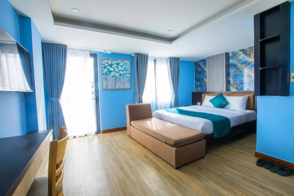 Bed in Blue Ocean Beachside Hotel Danang