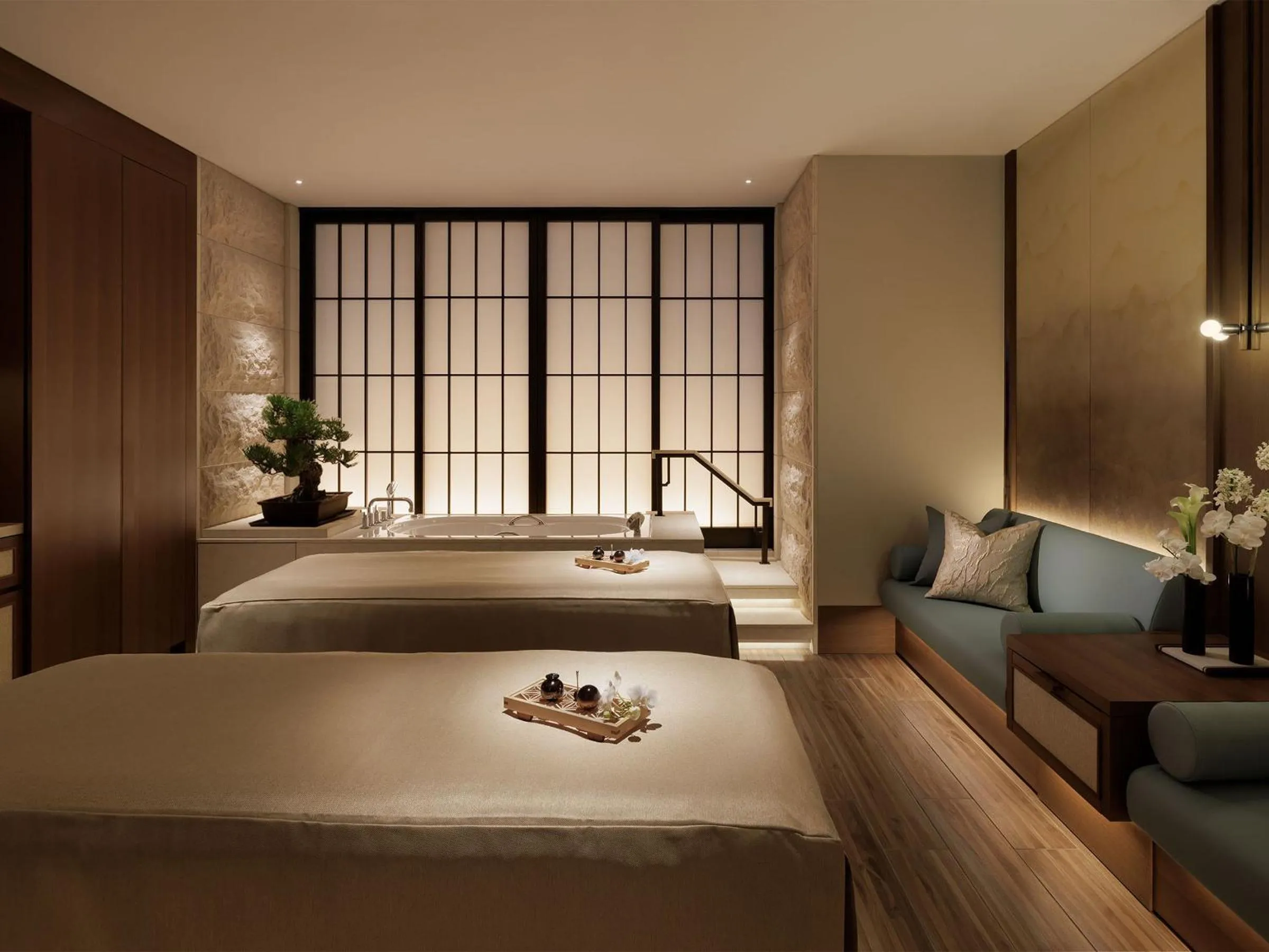 Spa and wellness centre/facilities, Bed in Waldorf Astoria Osaka