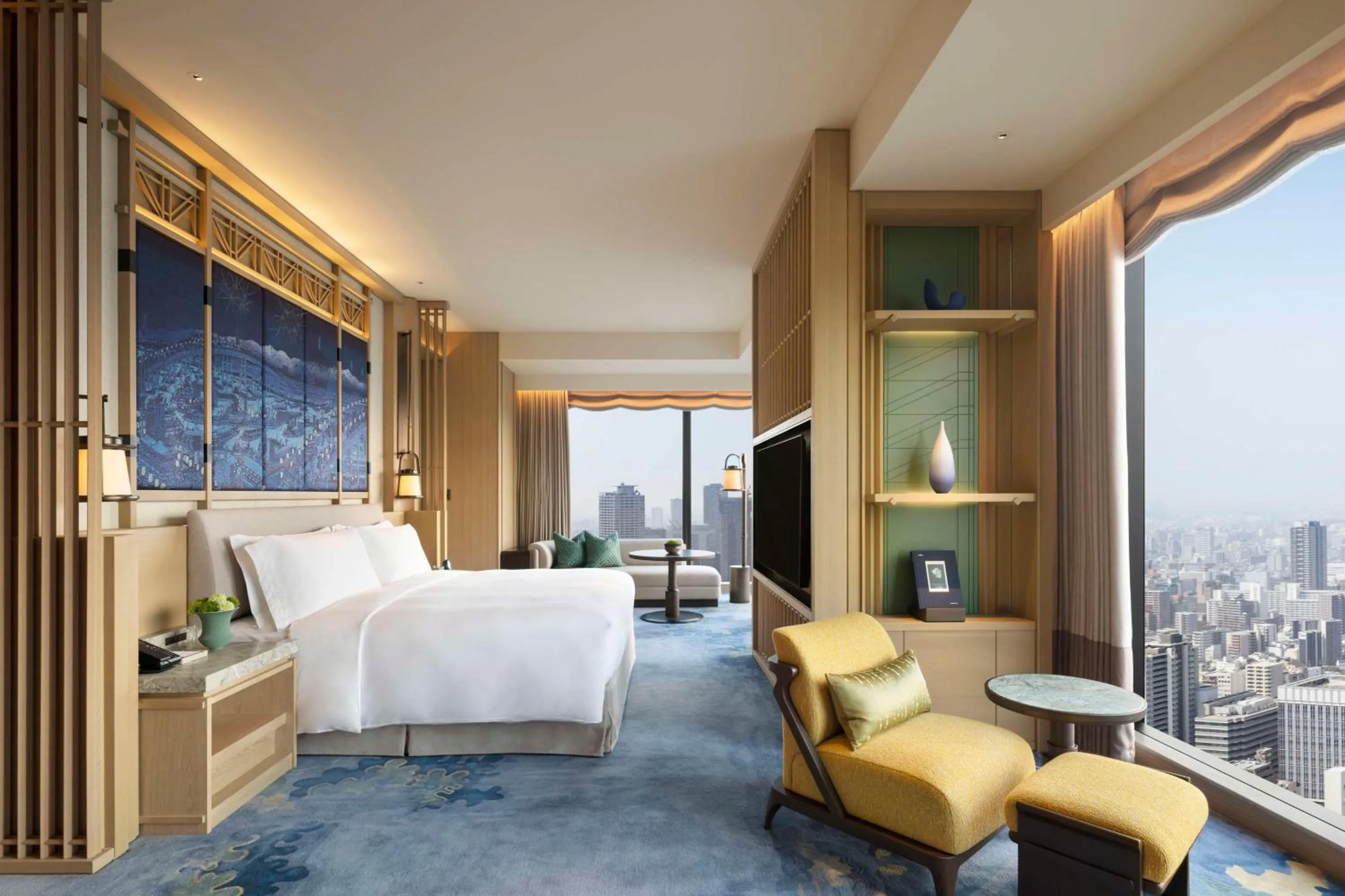 View (from property/room), Bed in Waldorf Astoria Osaka