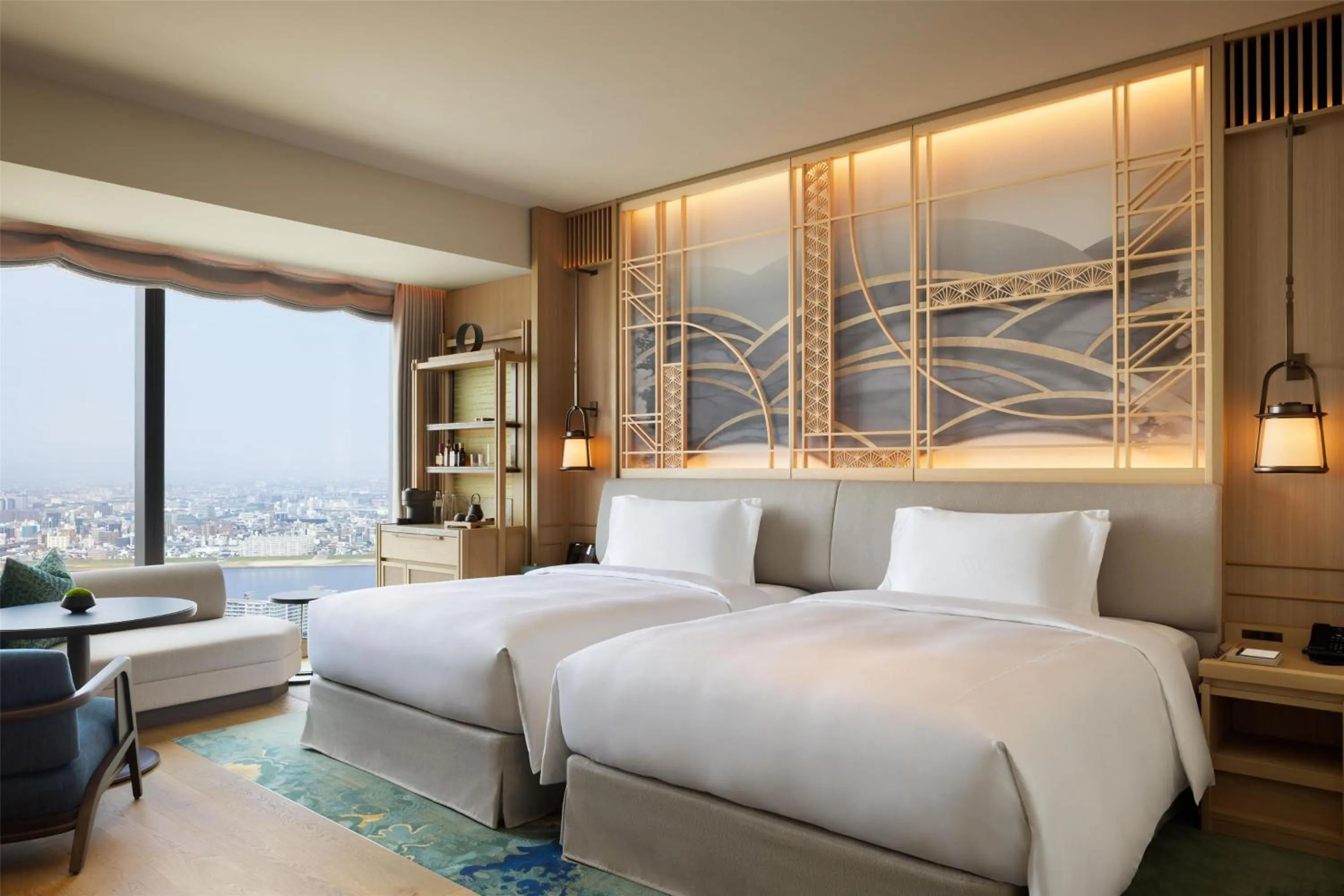 View (from property/room), Bed in Waldorf Astoria Osaka