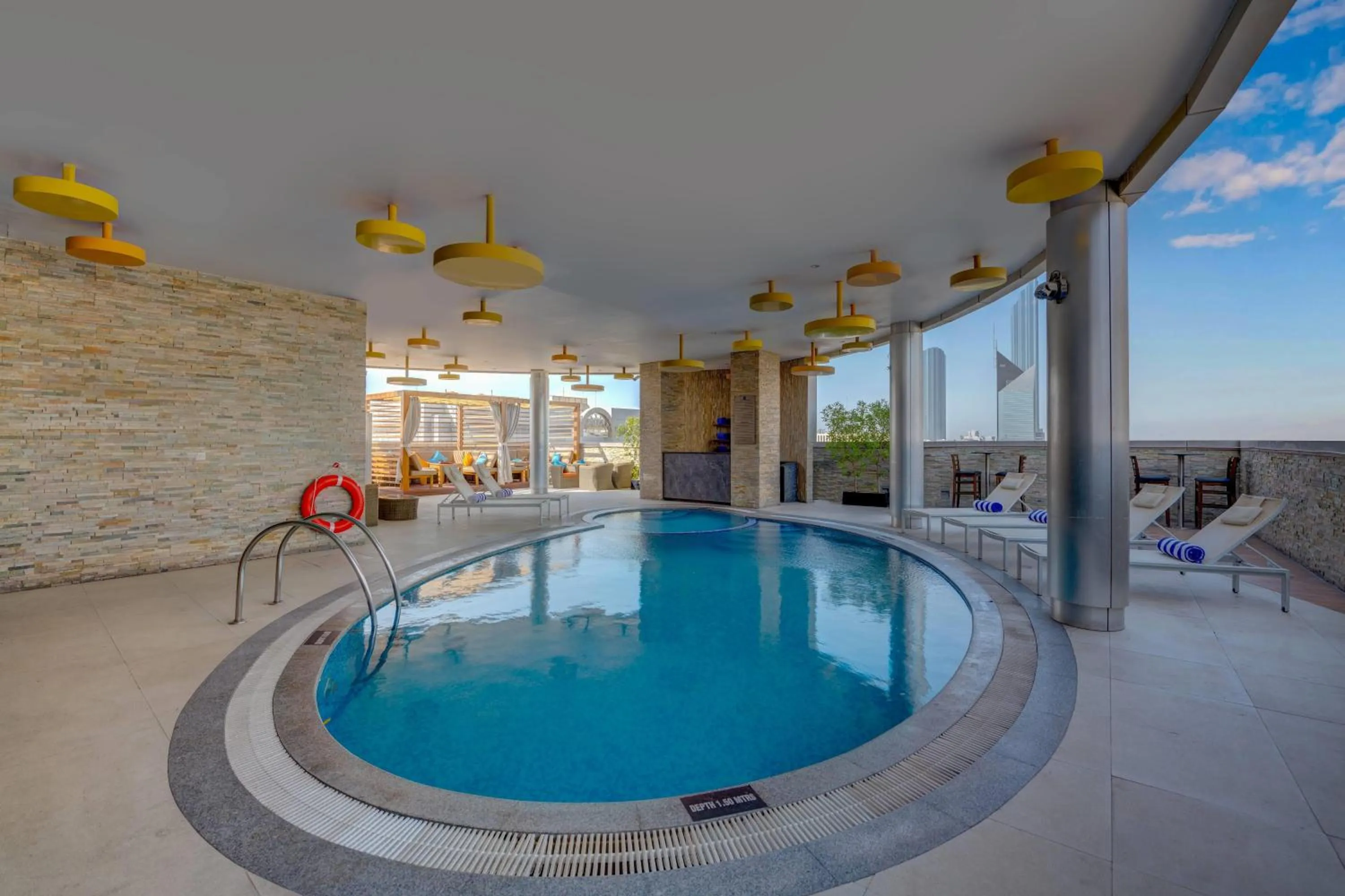 Pool view in TRYP by Wyndham Abu Dhabi City Center