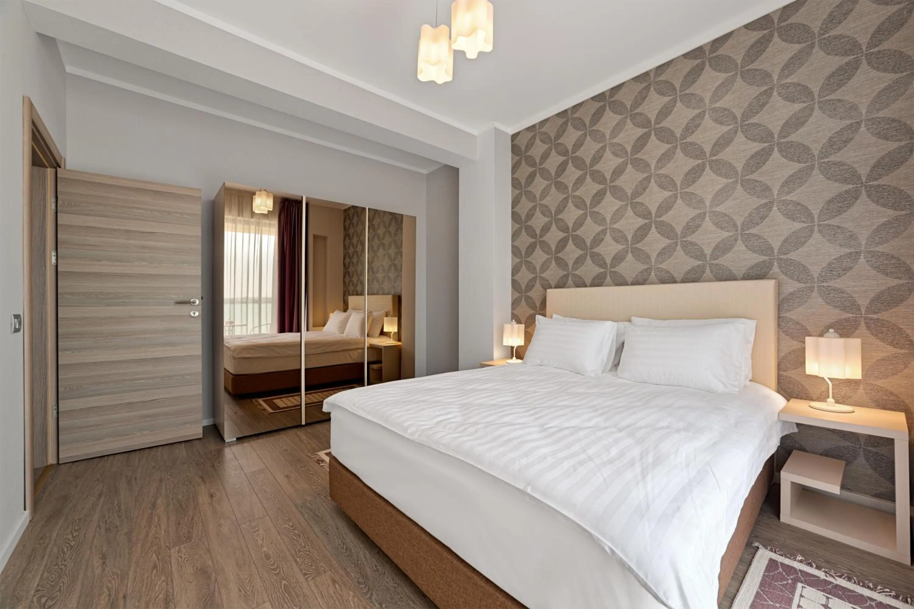 Bedroom, Bed in Tomis Garden Apartments Mamaia