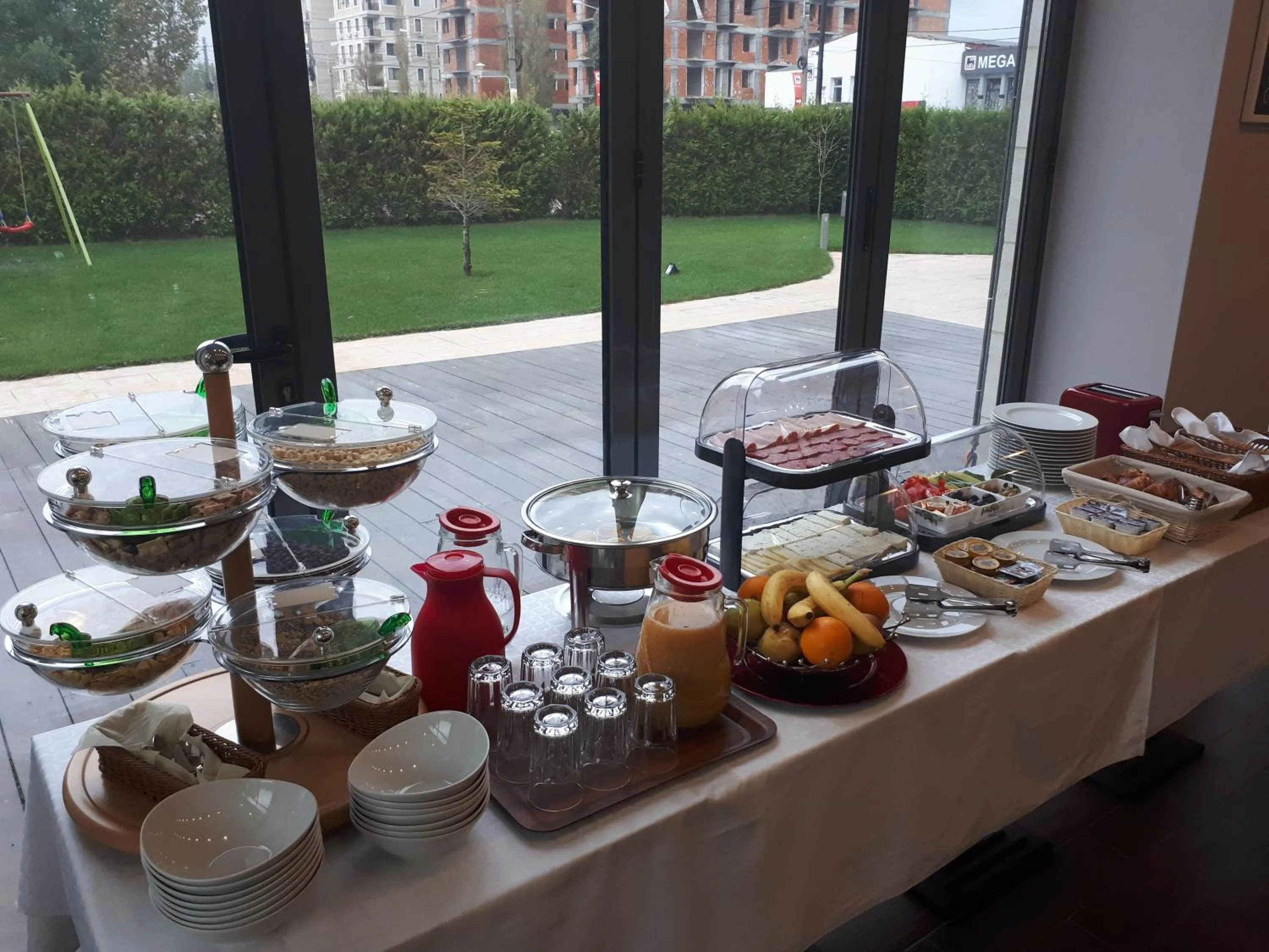 Continental breakfast in Tomis Garden Apartments Mamaia