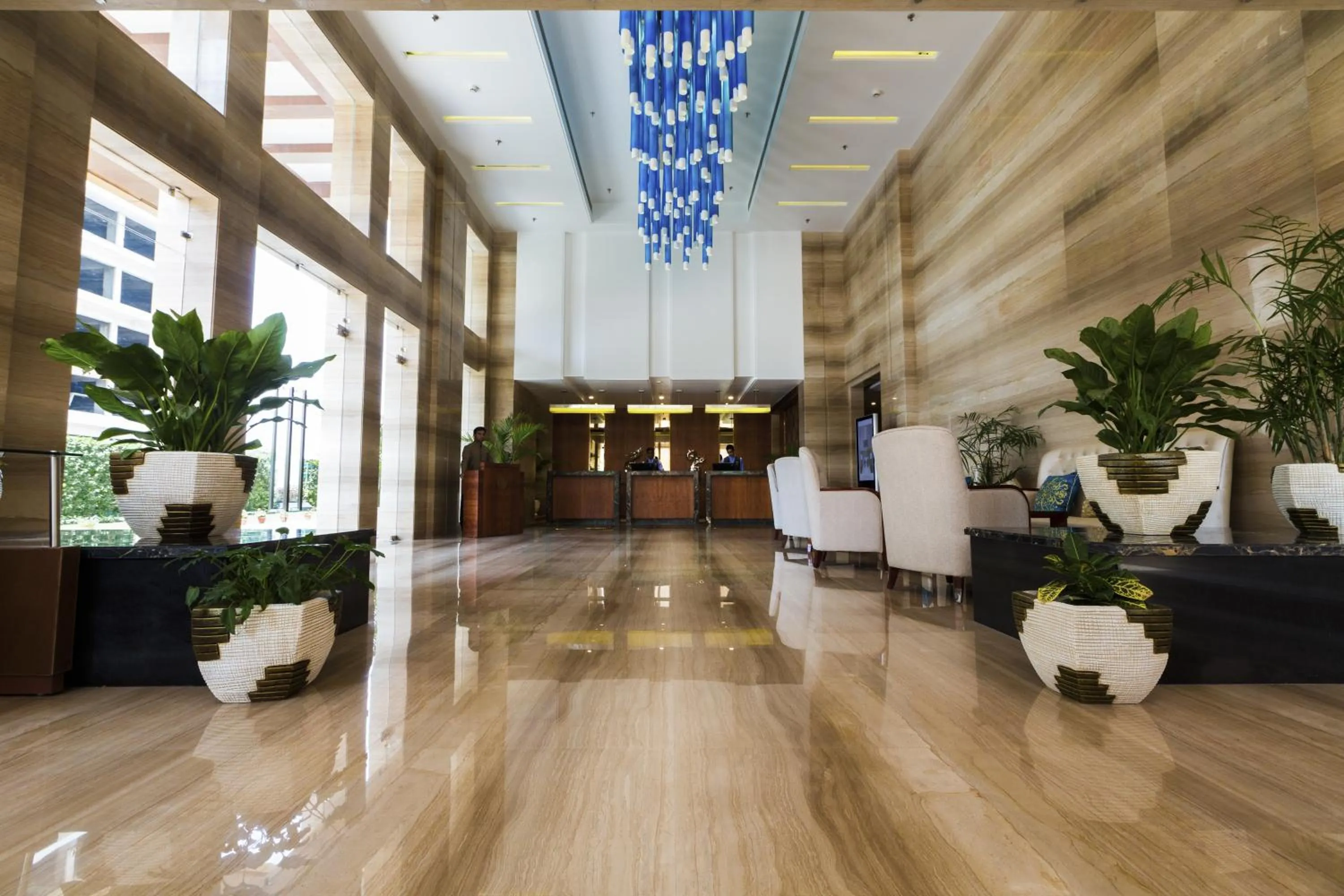 Lobby or reception in Golden Tulip Vasundhara