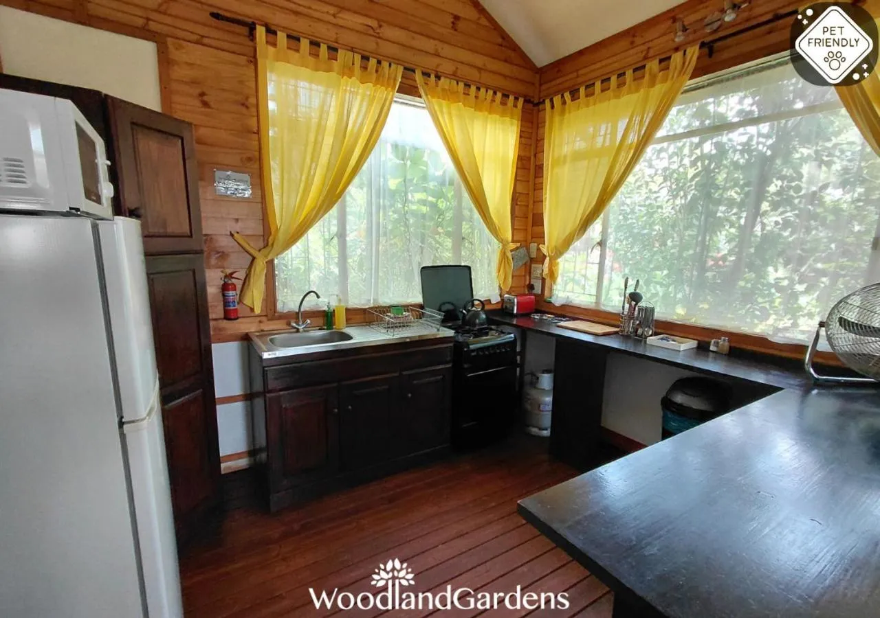 Kitchen or kitchenette in Woodland Gardens Self catering Pet Friendly Lodge