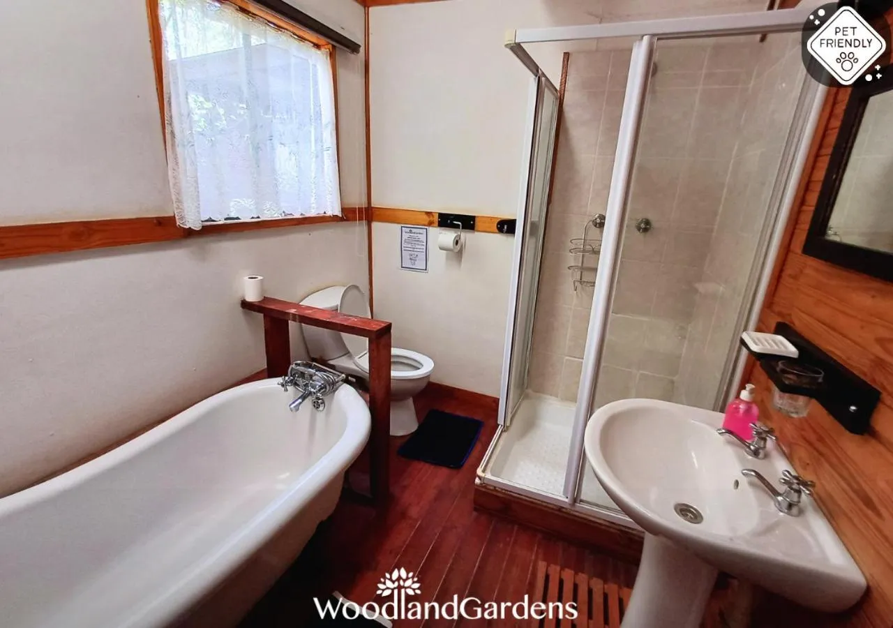 Shower in Woodland Gardens Self catering Pet Friendly Lodge