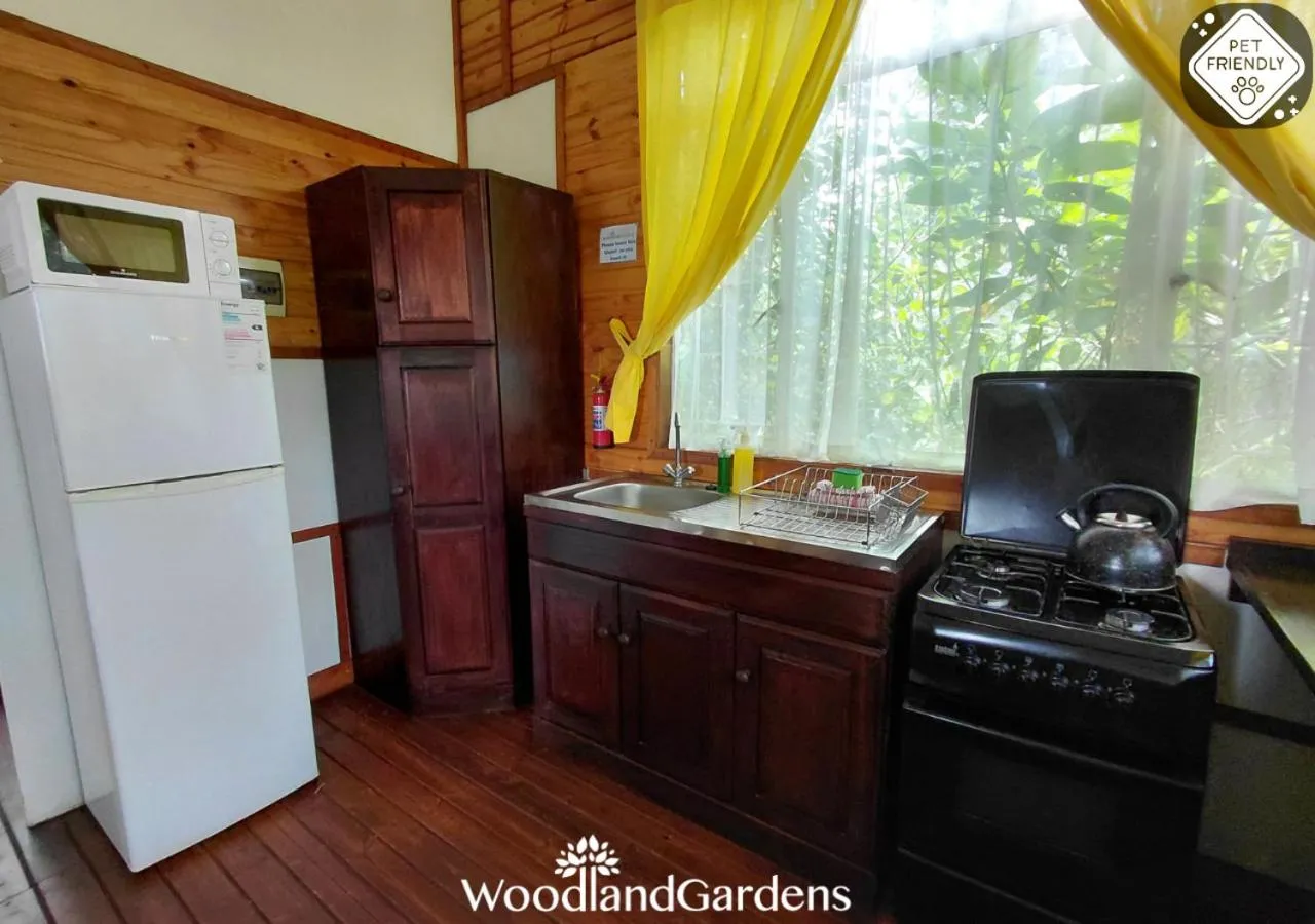 Kitchen or kitchenette in Woodland Gardens Self catering Pet Friendly Lodge