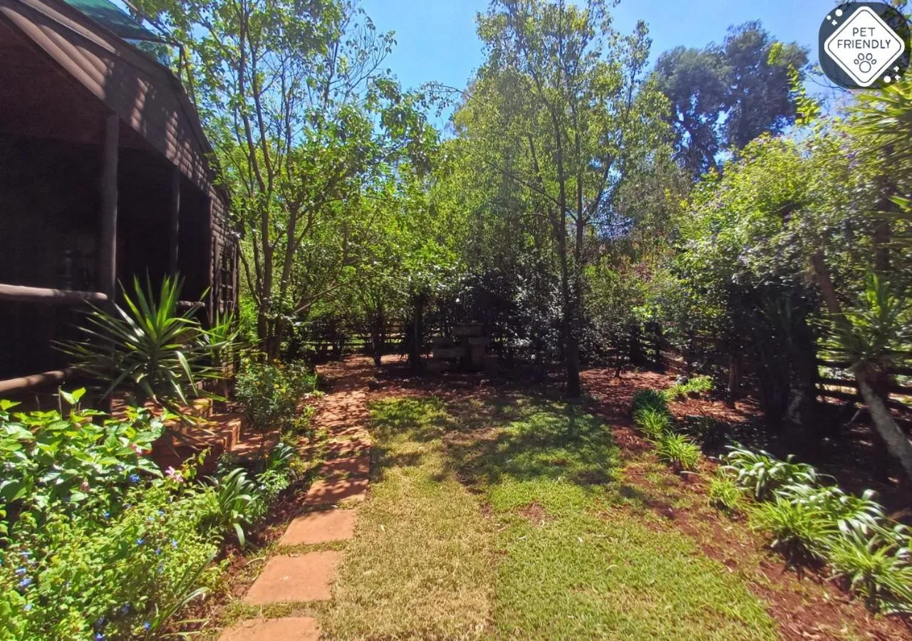Garden view in Woodland Gardens Self catering Pet Friendly Lodge
